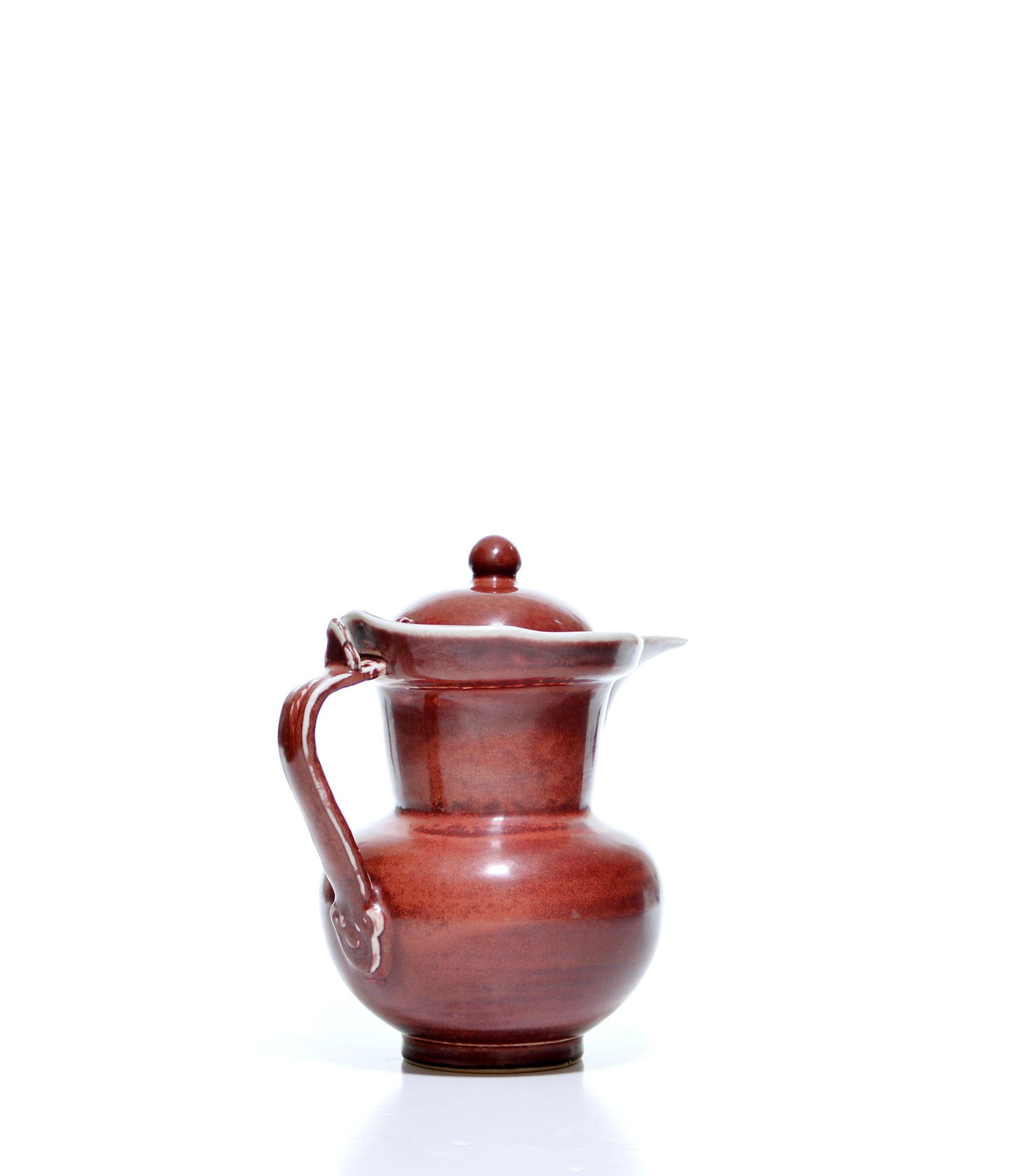 Rare Chinese Copper-Red 'Monk-Cap' Vase - 6