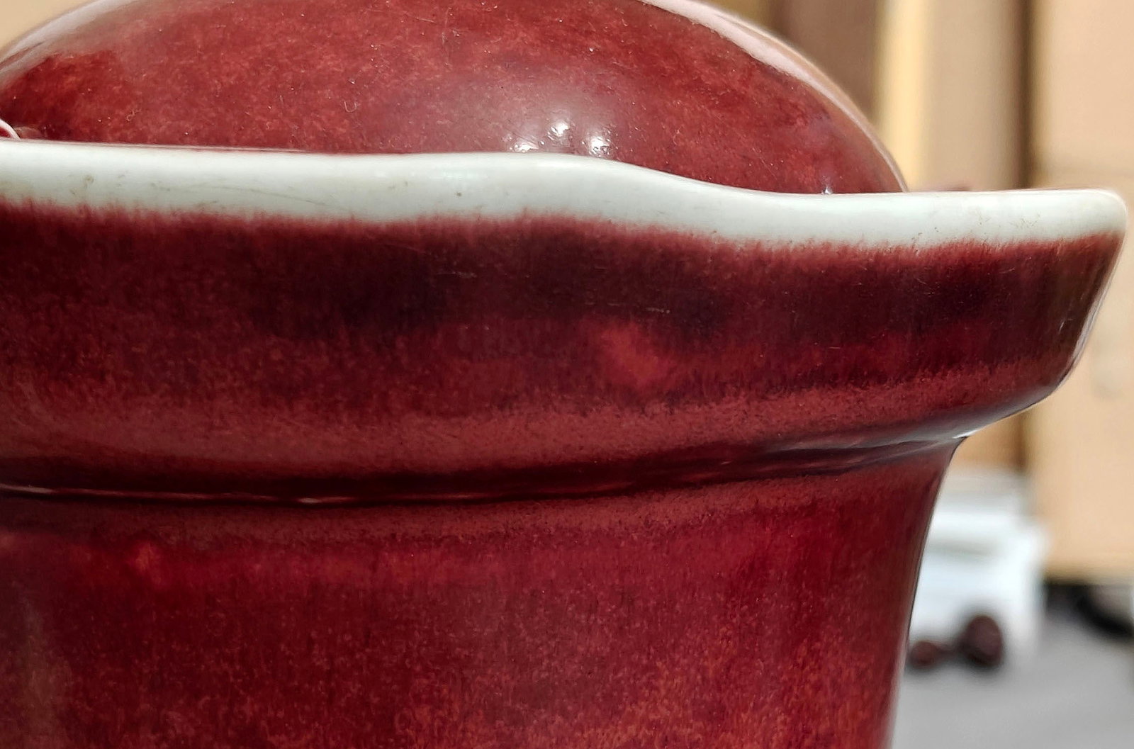 Rare Chinese Copper-Red 'Monk-Cap' Vase - 8