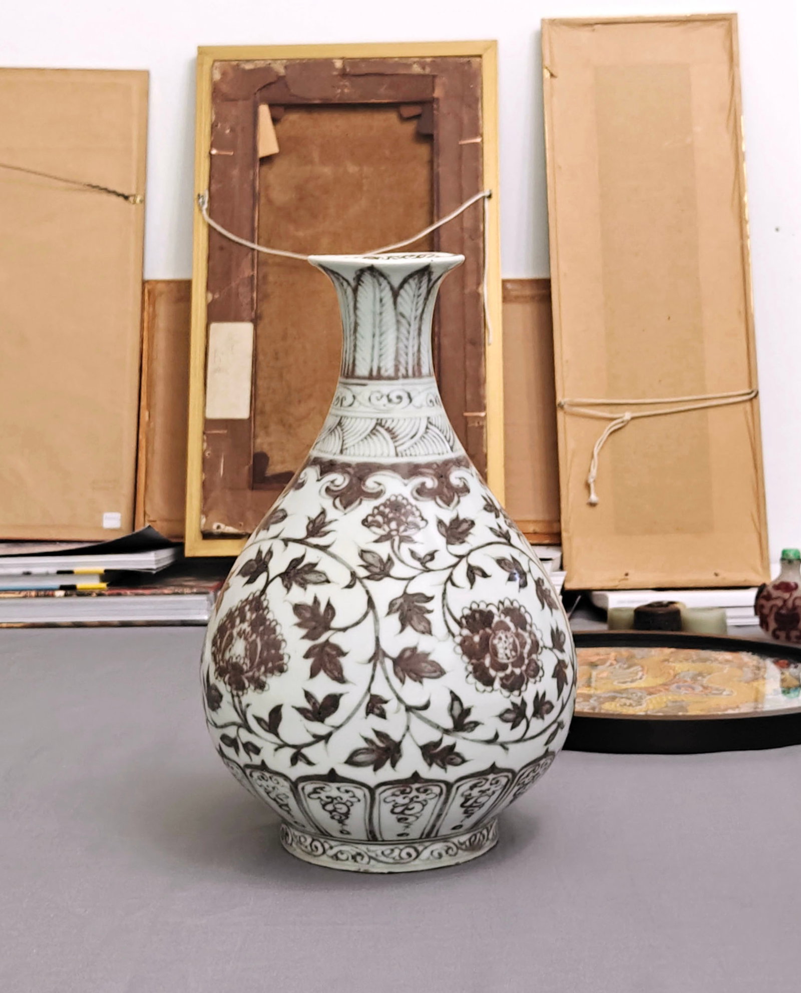 Chinese Copper-Red 'Floral' Vase - 10