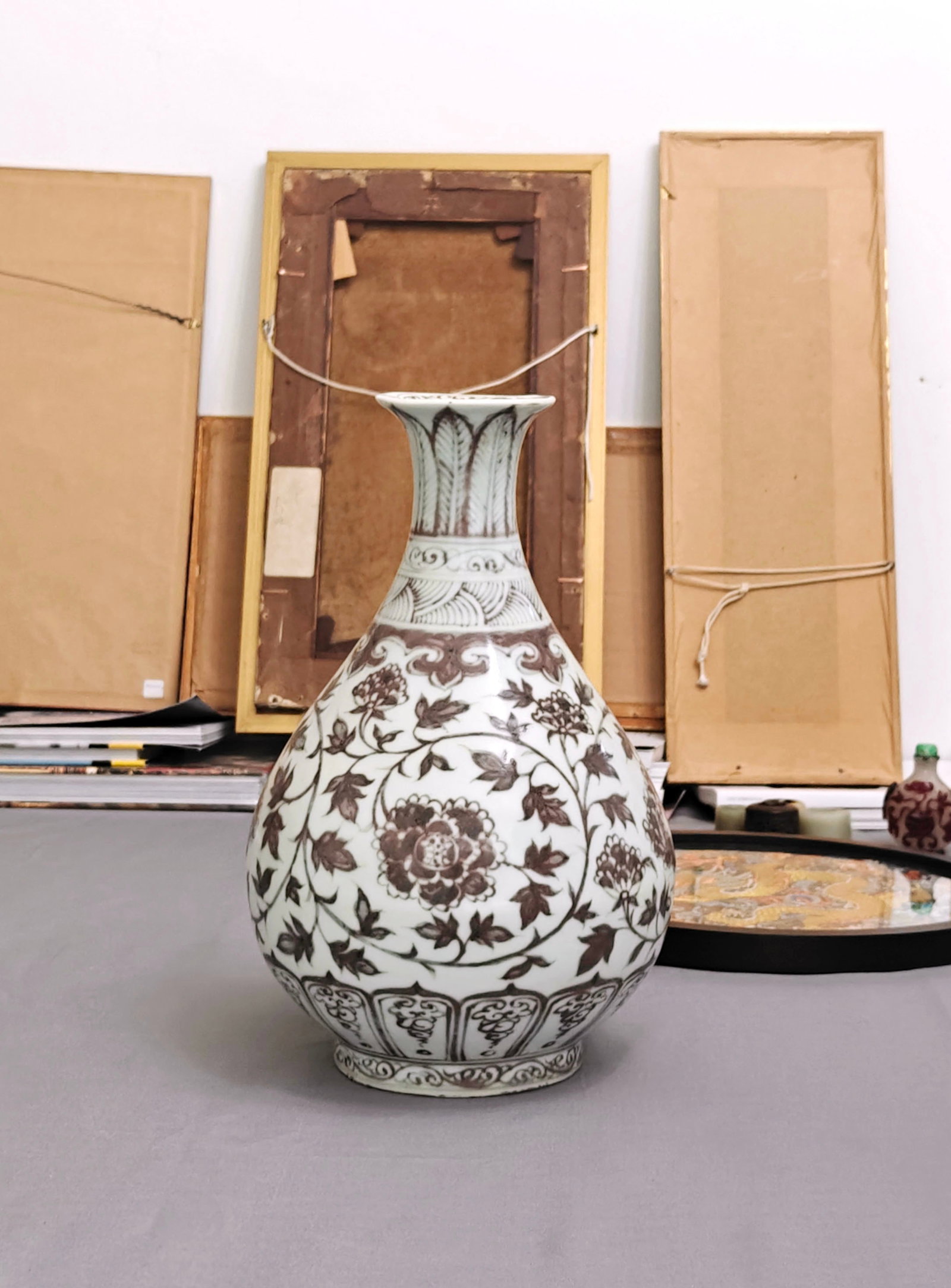 Chinese Copper-Red 'Floral' Vase - 11