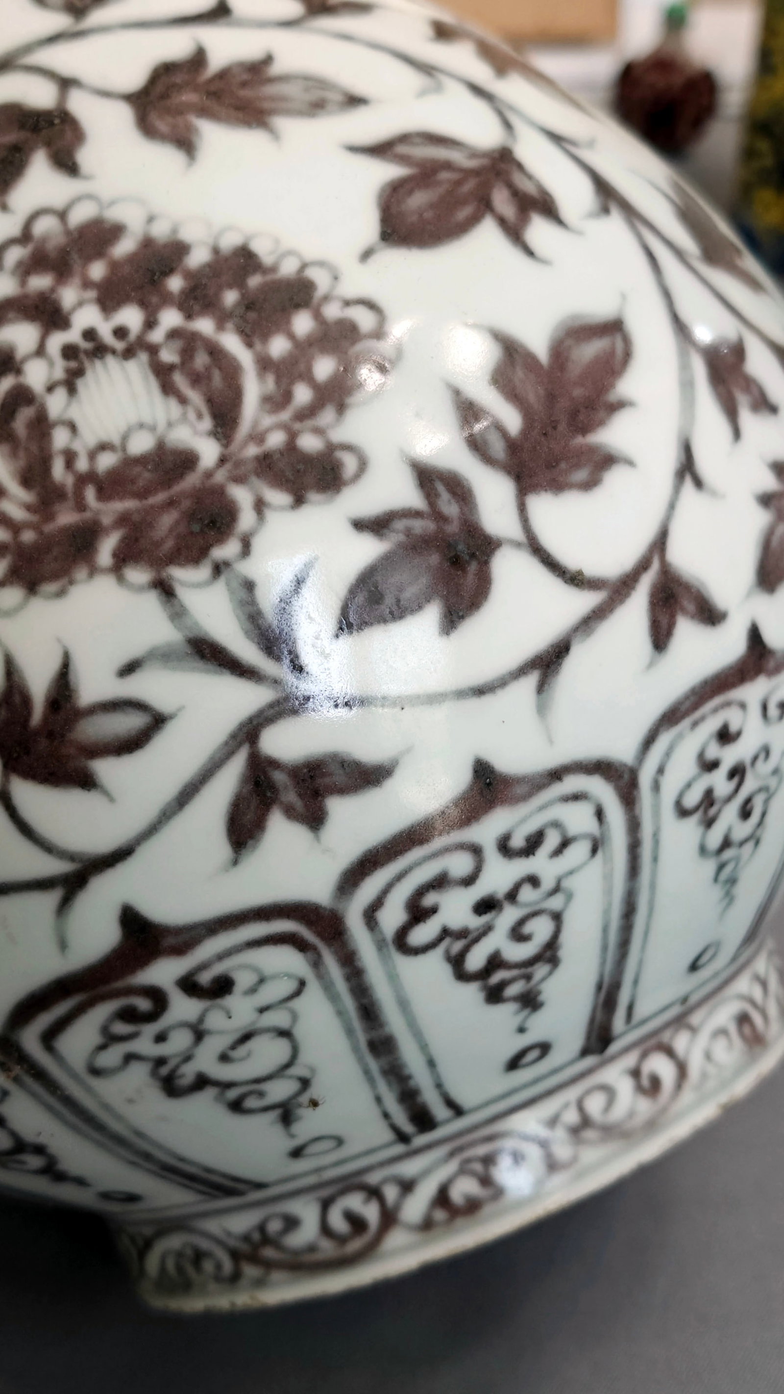 Chinese Copper-Red 'Floral' Vase - 15