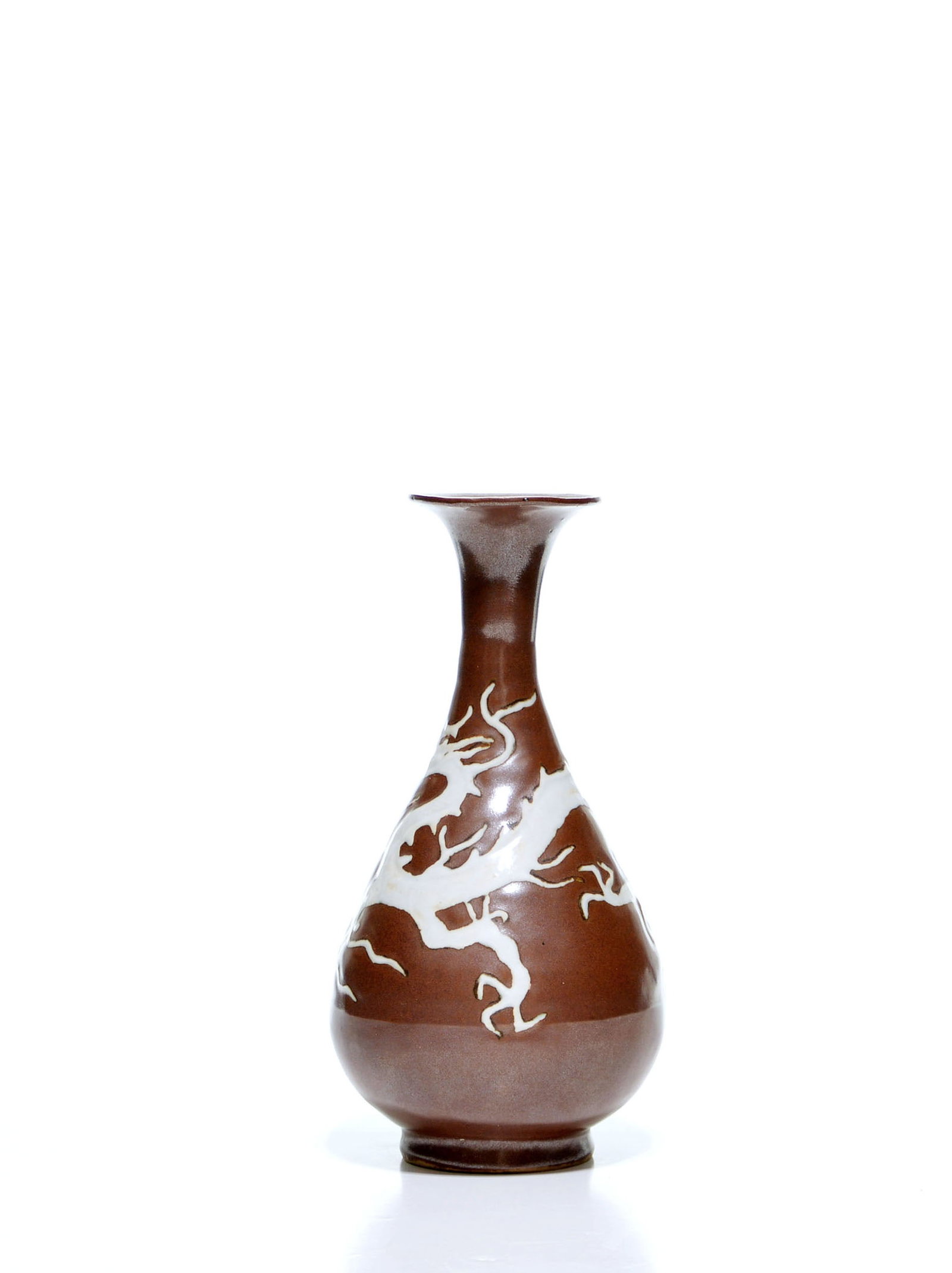 Chinese Brown-Glazed Dragon Vase - 2