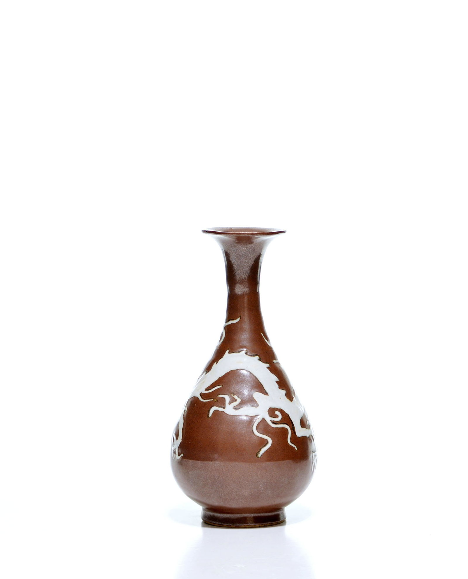 Chinese Brown-Glazed Dragon Vase - 3