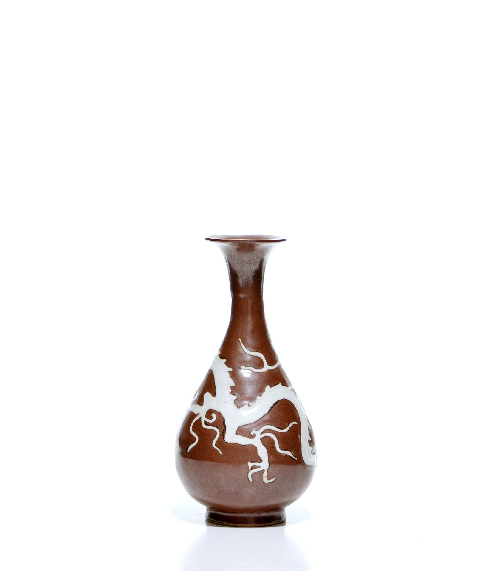 Chinese Brown-Glazed Dragon Vase - 4