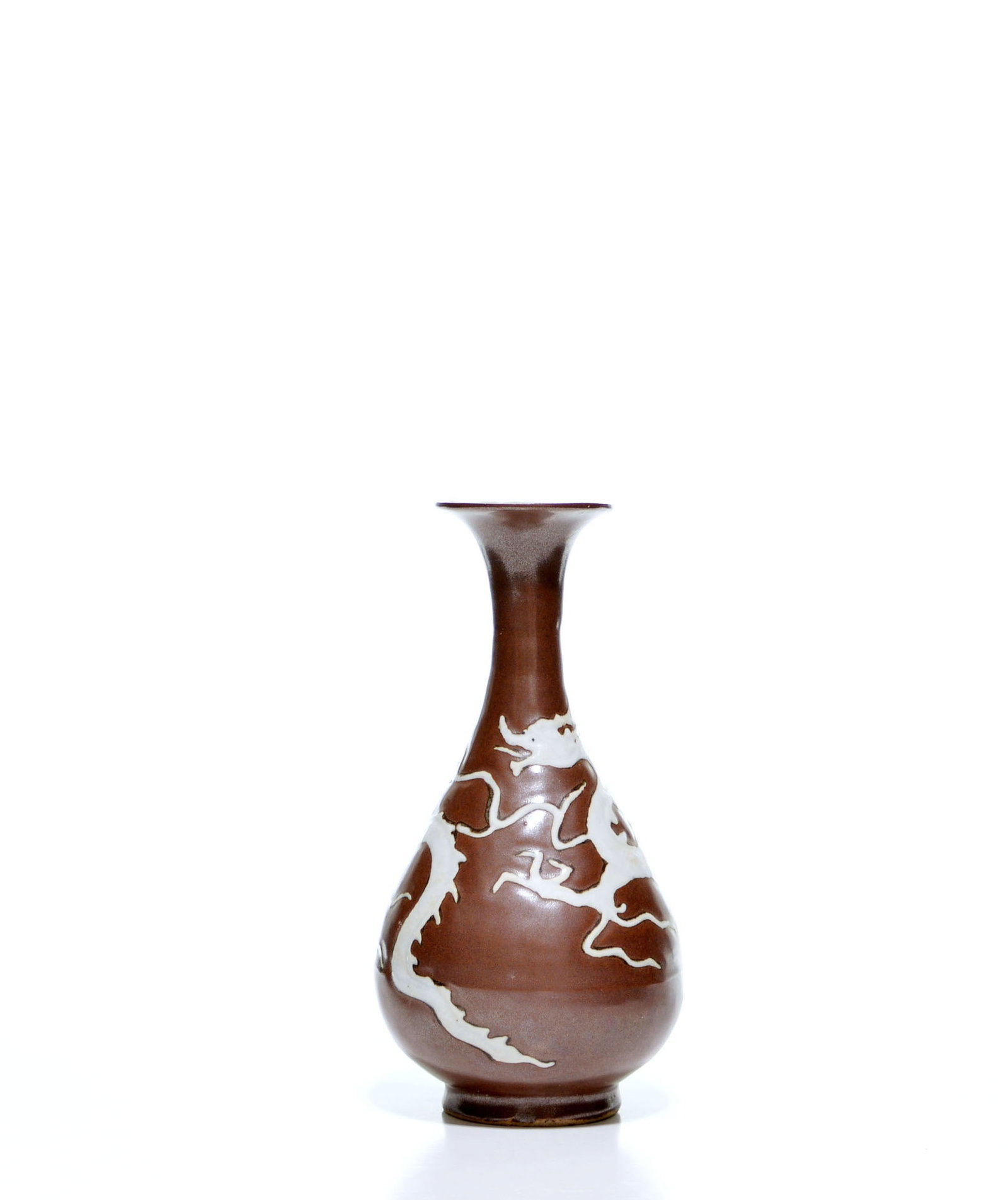 Chinese Brown-Glazed Dragon Vase - 5