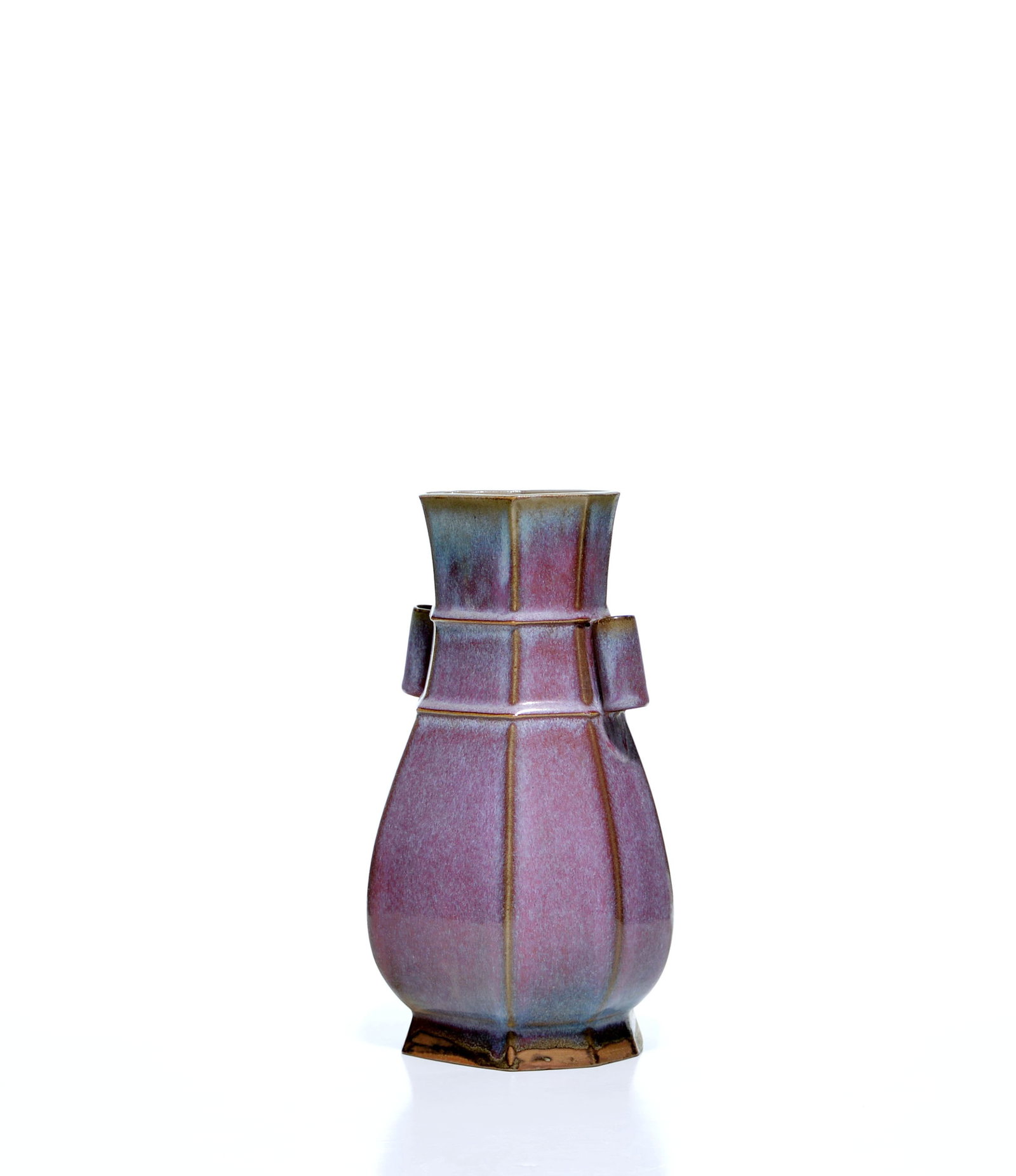 Chinese Flambe-Glazed Hexagonal Vase - 3