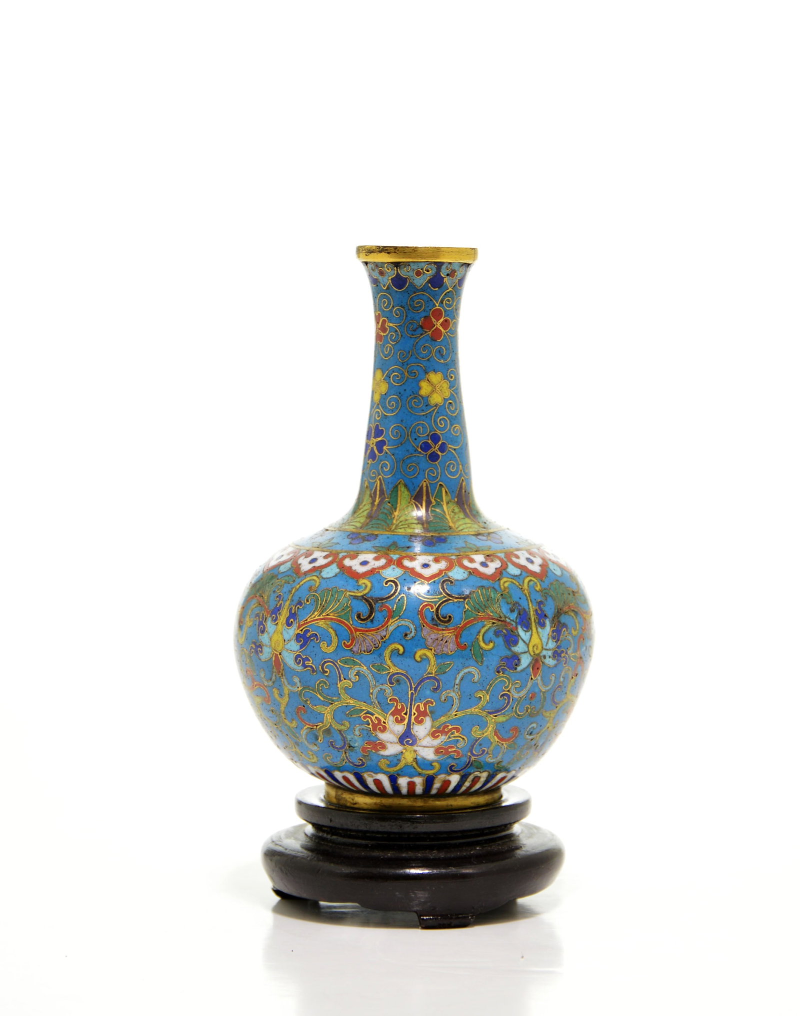 Chinese Cloisonne-Enamel Bottle Vase (1 of 14)