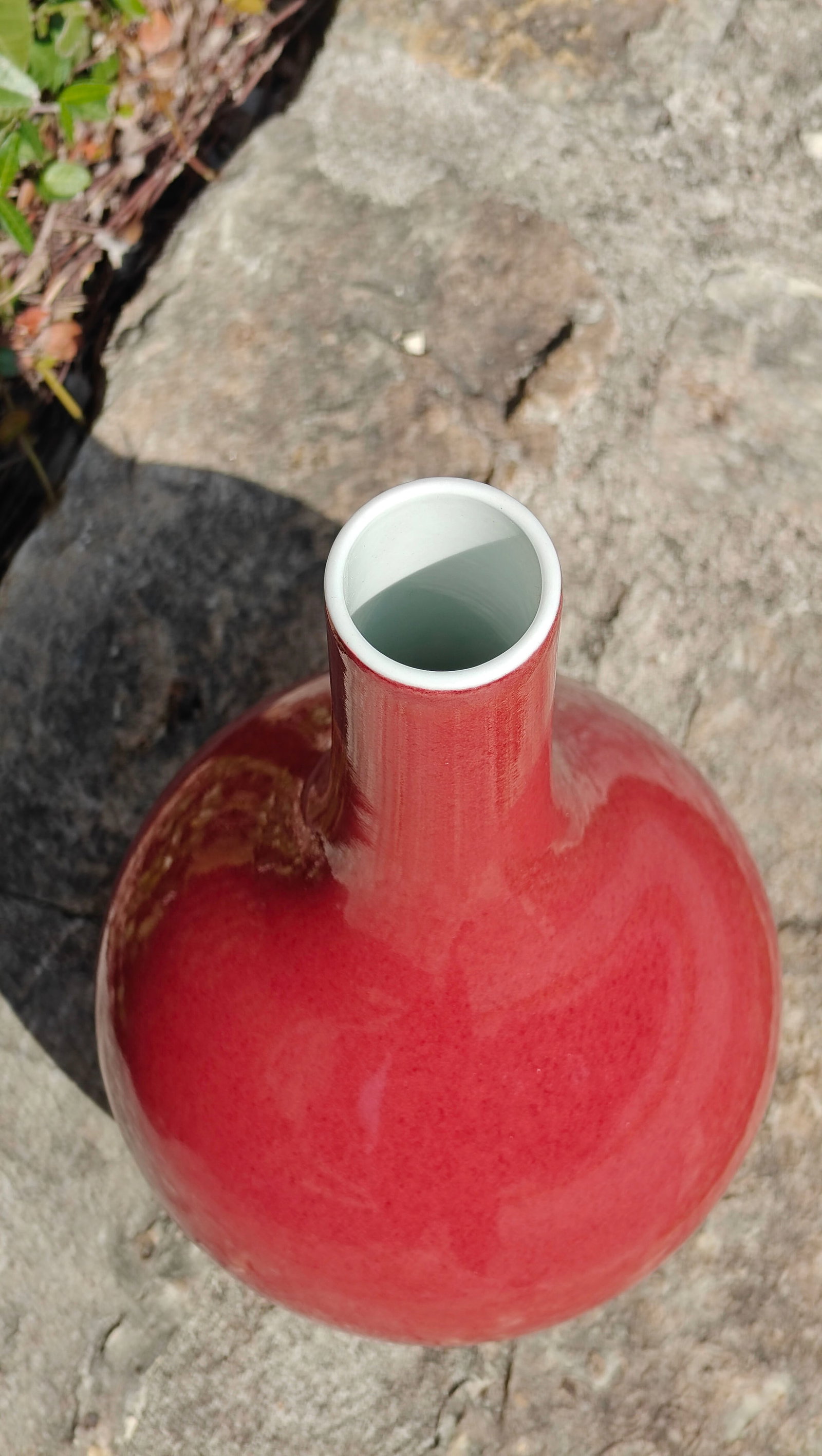 Chinese Red-Glazed Bottle Vase - 13