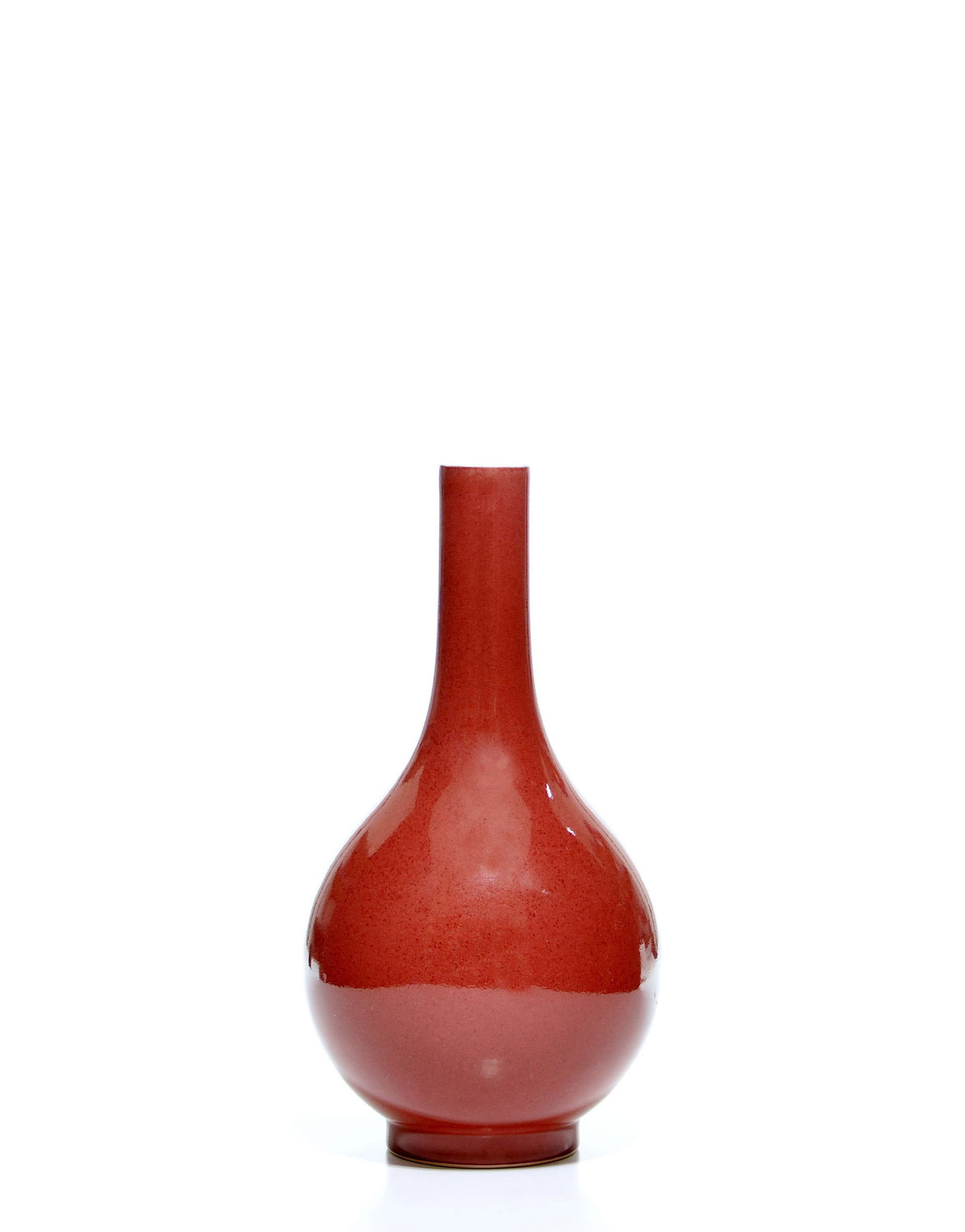 Chinese Red-Glazed Bottle Vase - 2
