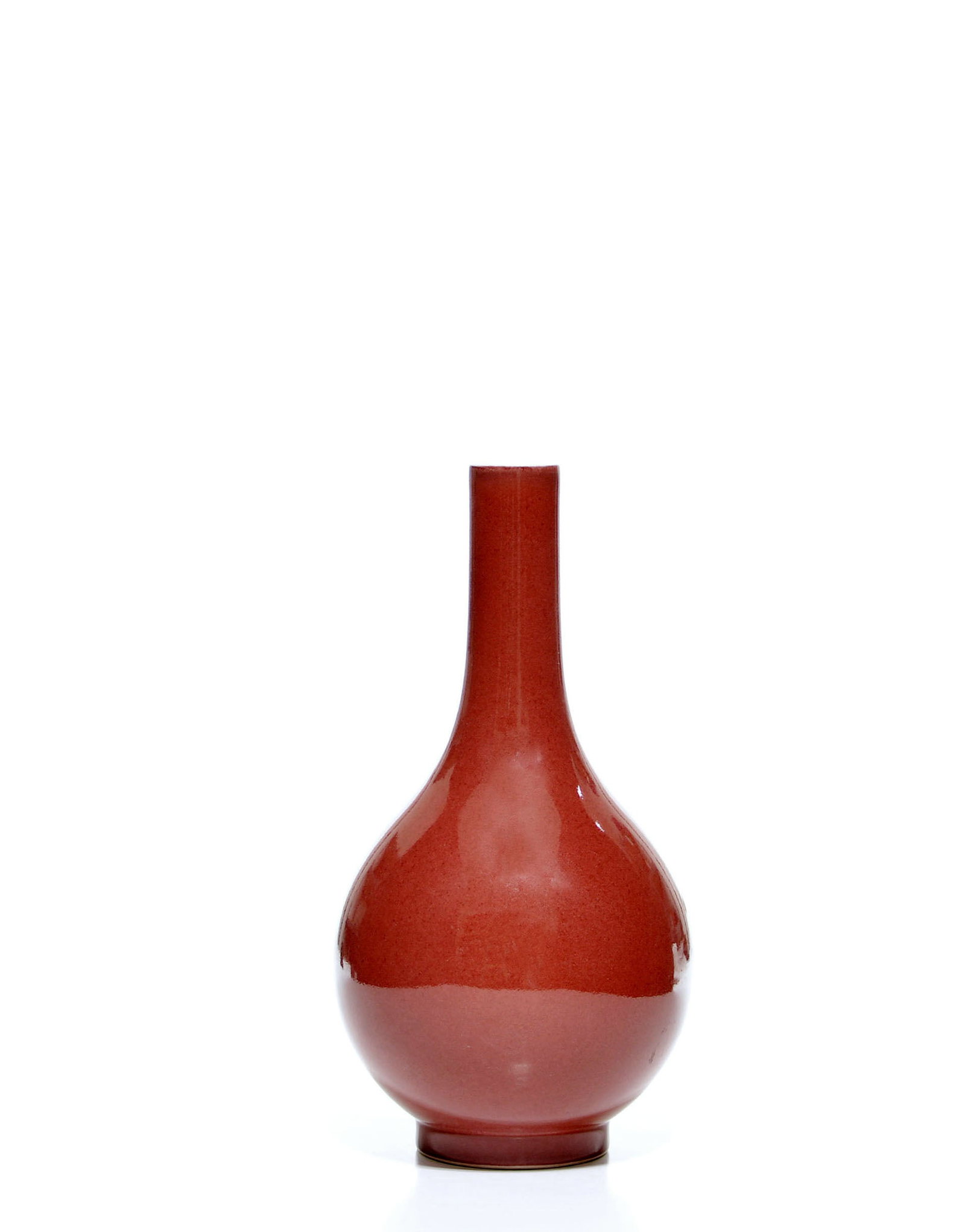 Chinese Red-Glazed Bottle Vase - 3