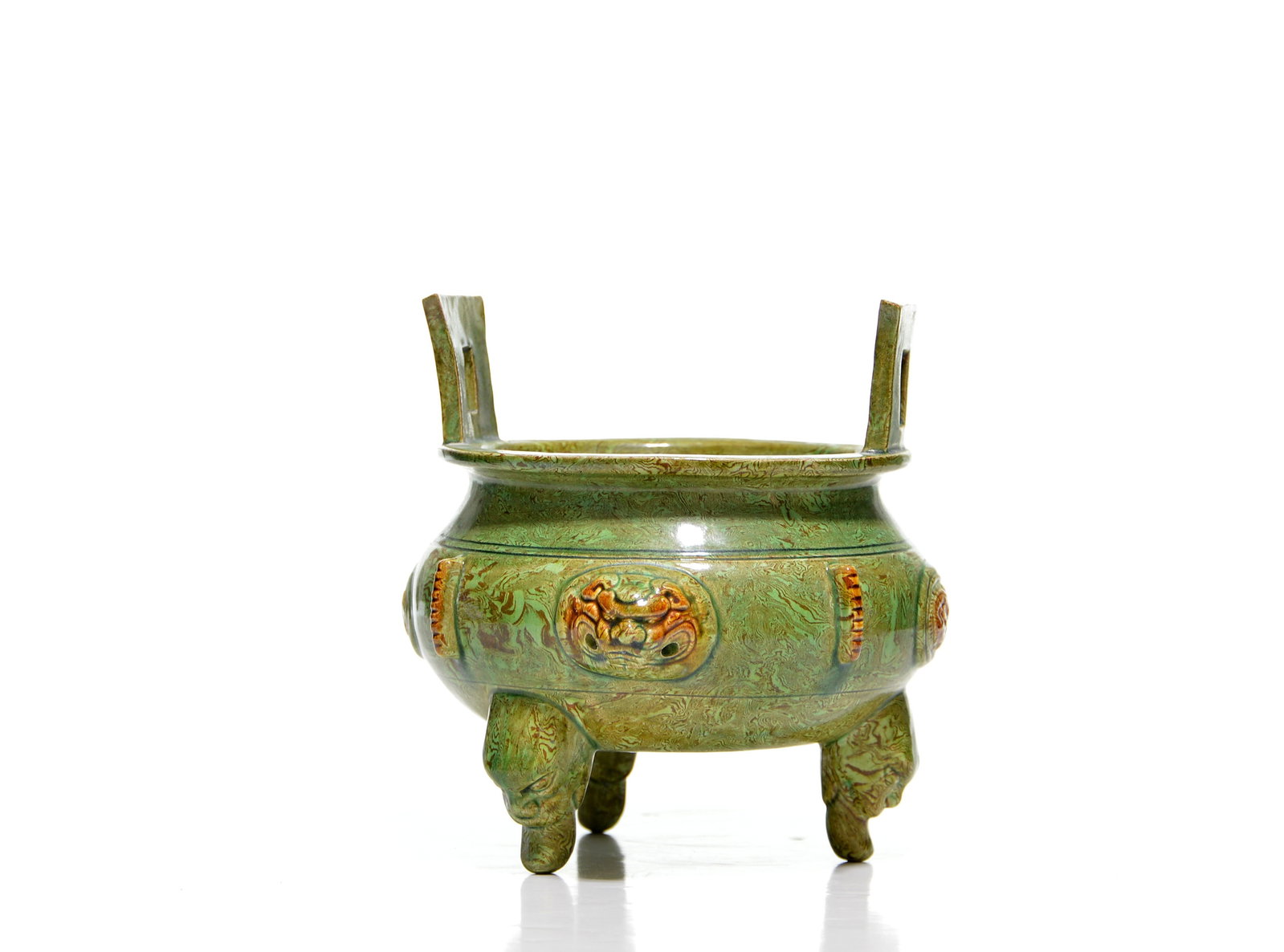 Chinese Tang-Style Green-Glazed Tripod Censer (1 of 14)