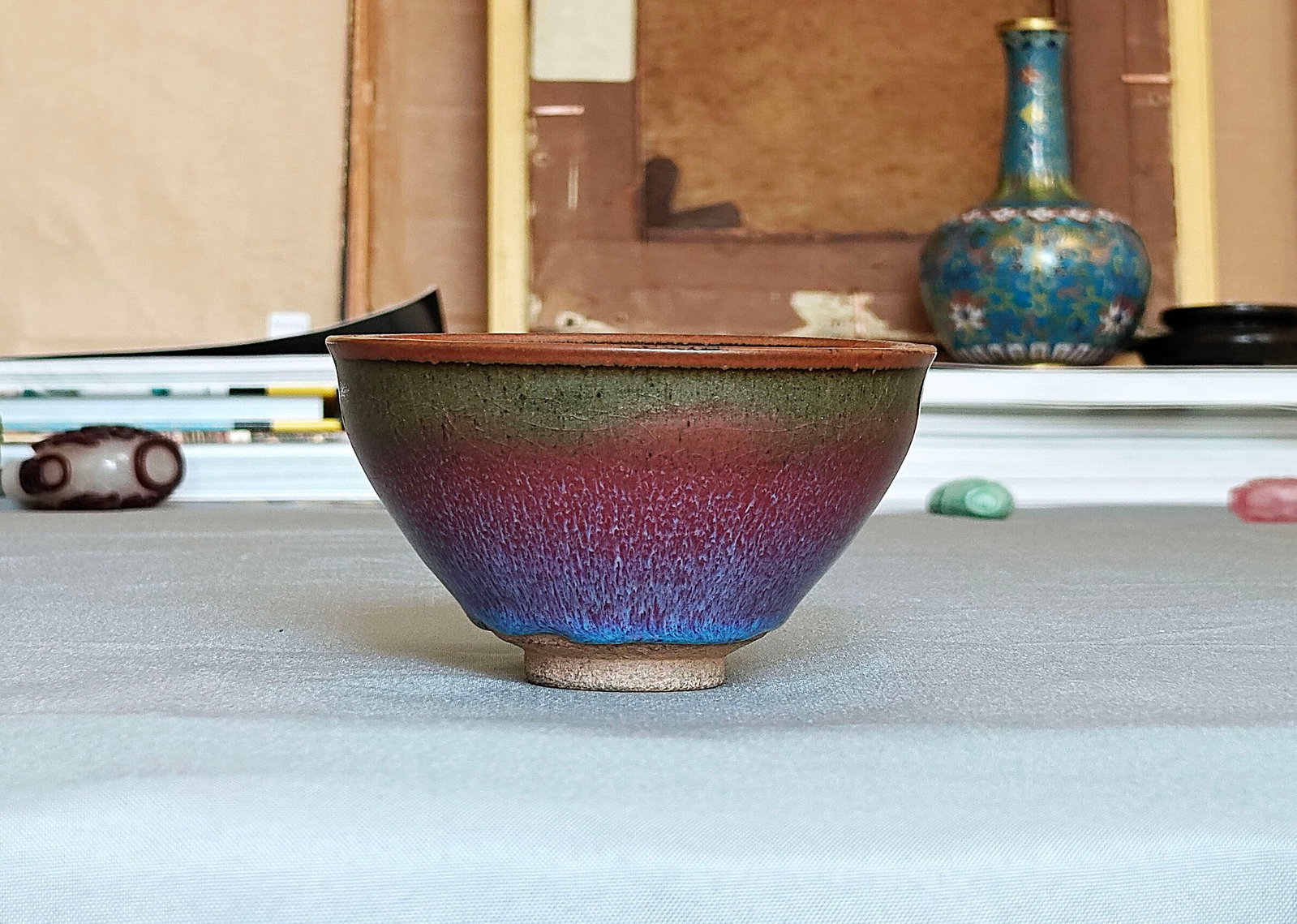 Chinese Mottled-Glazed Stoneware Bowl - 9
