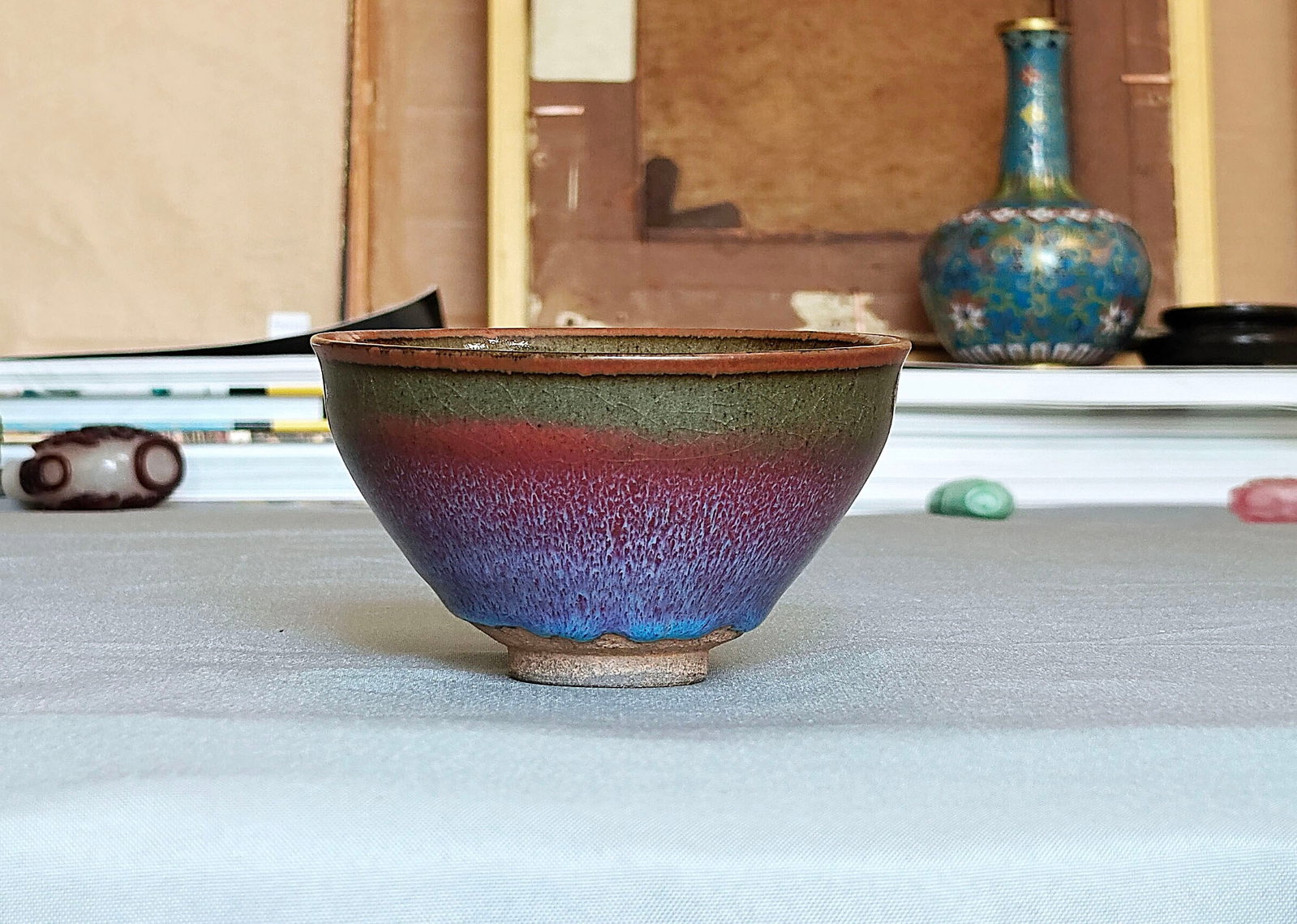 Chinese Mottled-Glazed Stoneware Bowl - 12