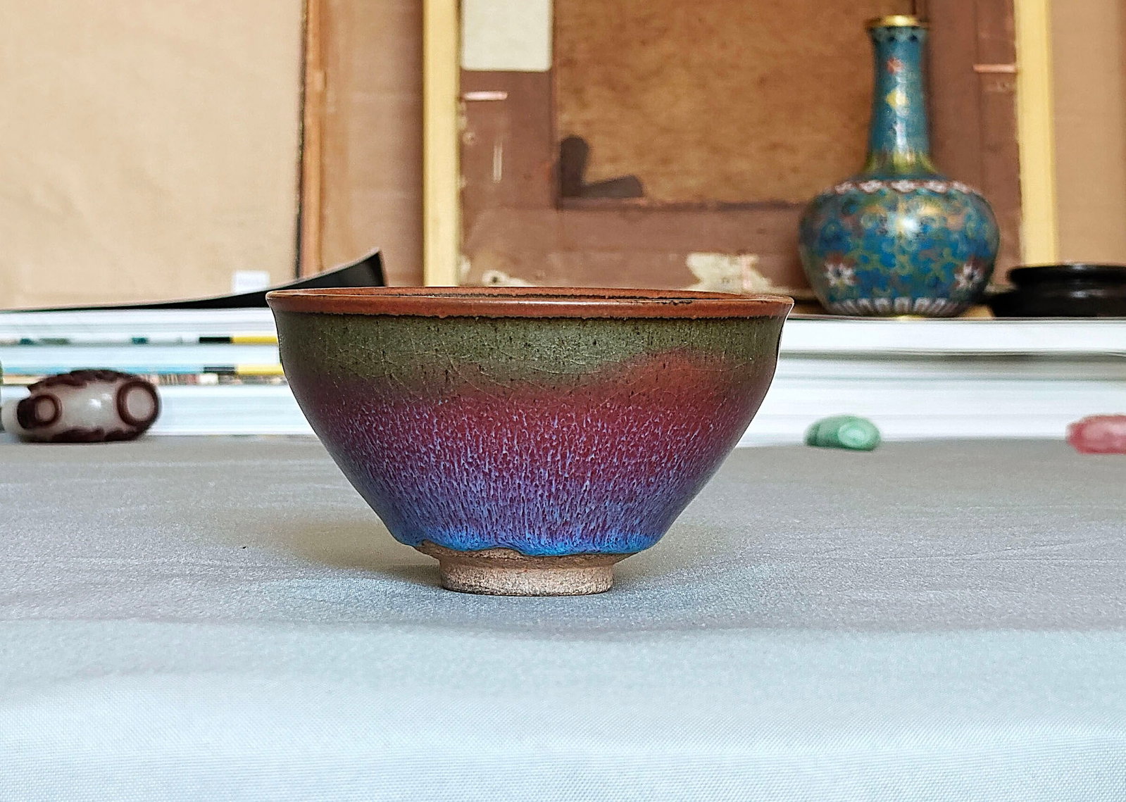 Chinese Mottled-Glazed Stoneware Bowl - 13