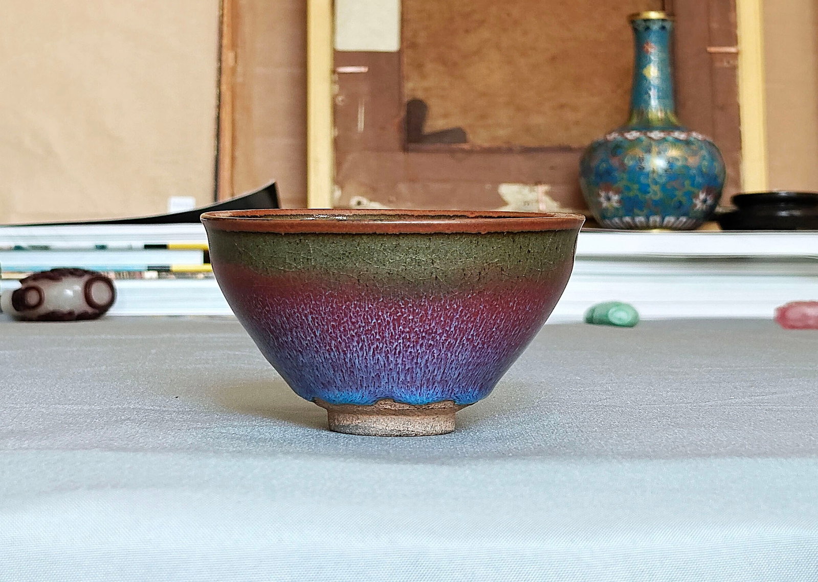 Chinese Mottled-Glazed Stoneware Bowl - 8