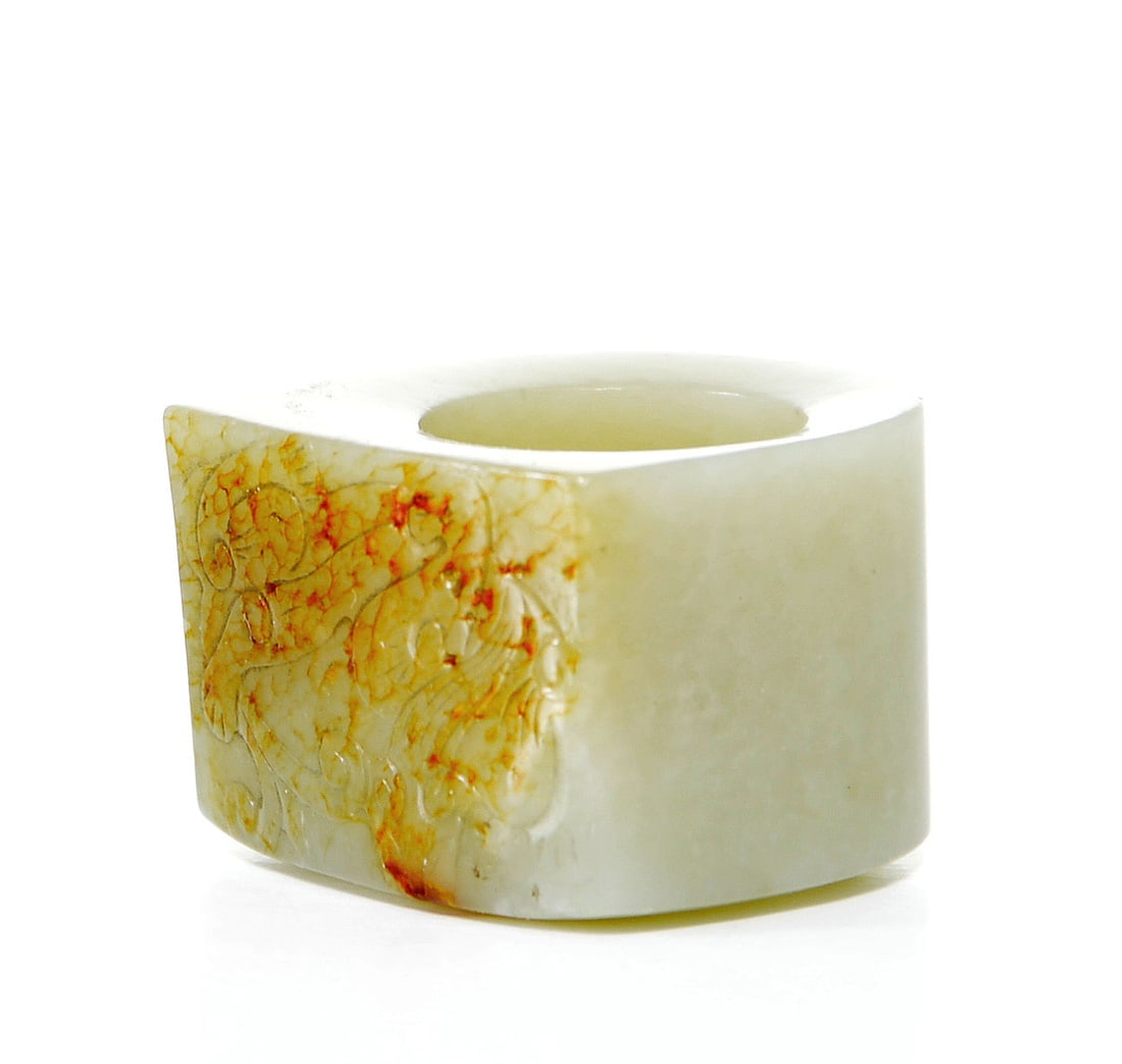 Chinese Carved Jade Archer's Ring - 5