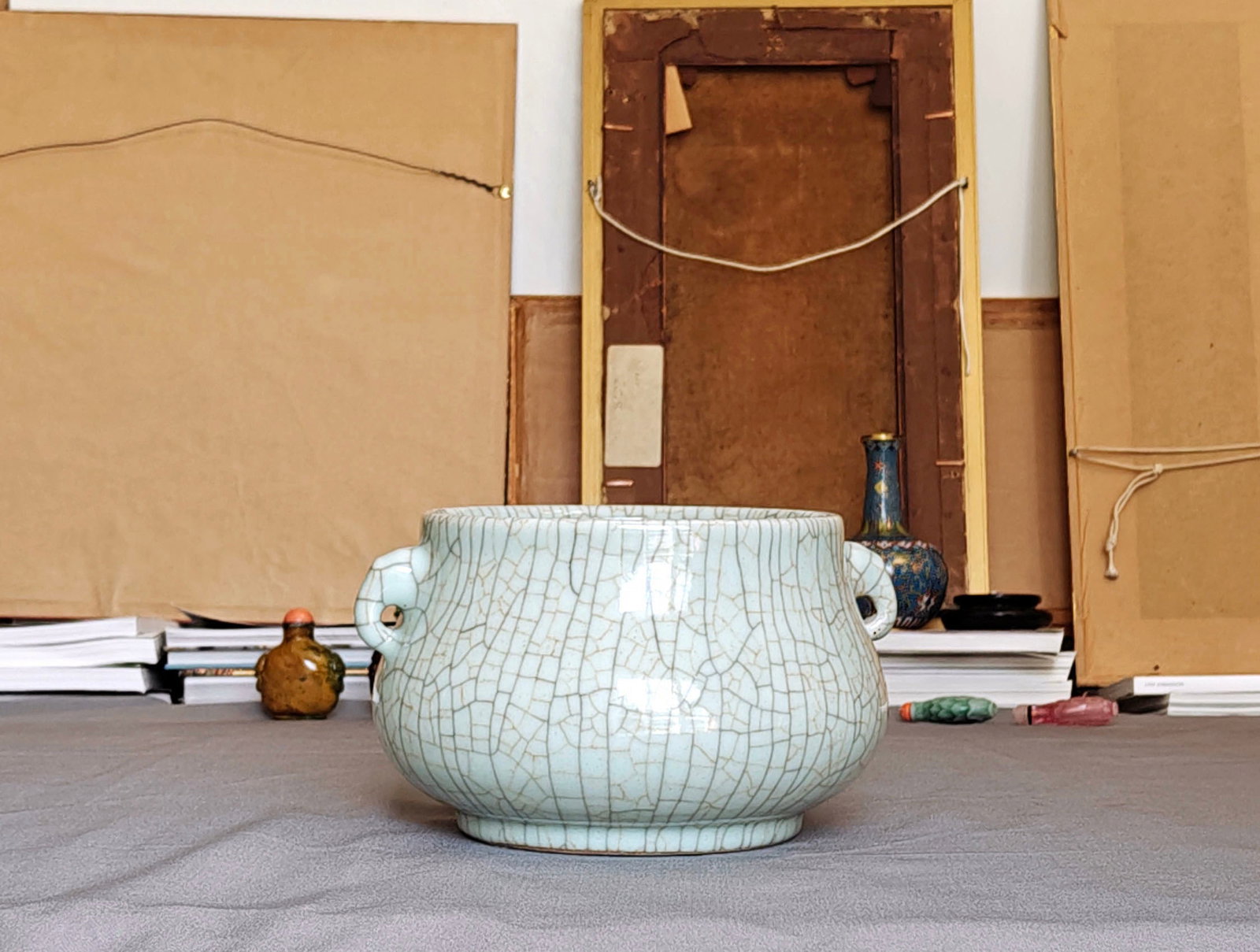 Chinese Crackle-Glazed Censer - 10