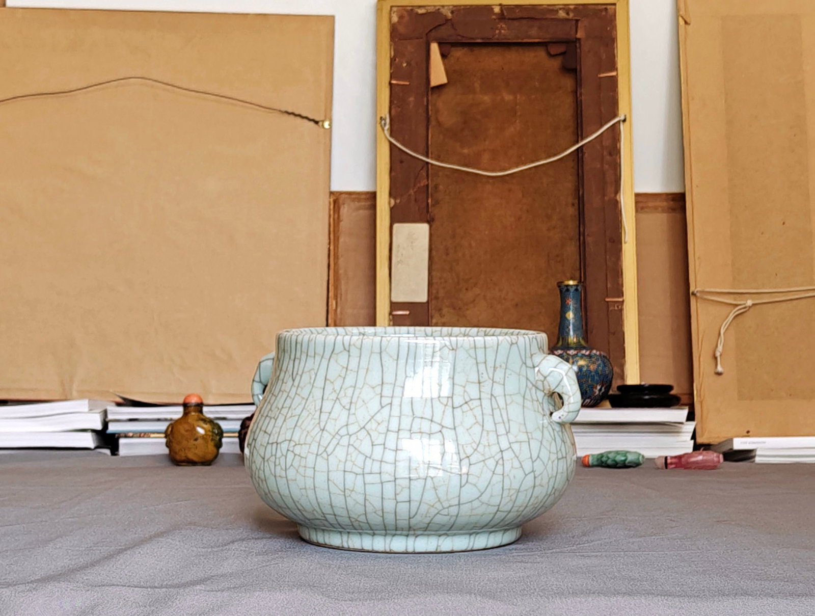 Chinese Crackle-Glazed Censer - 11
