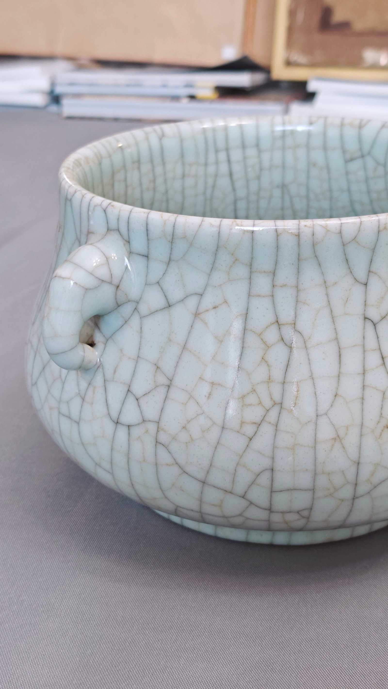 Chinese Crackle-Glazed Censer - 15