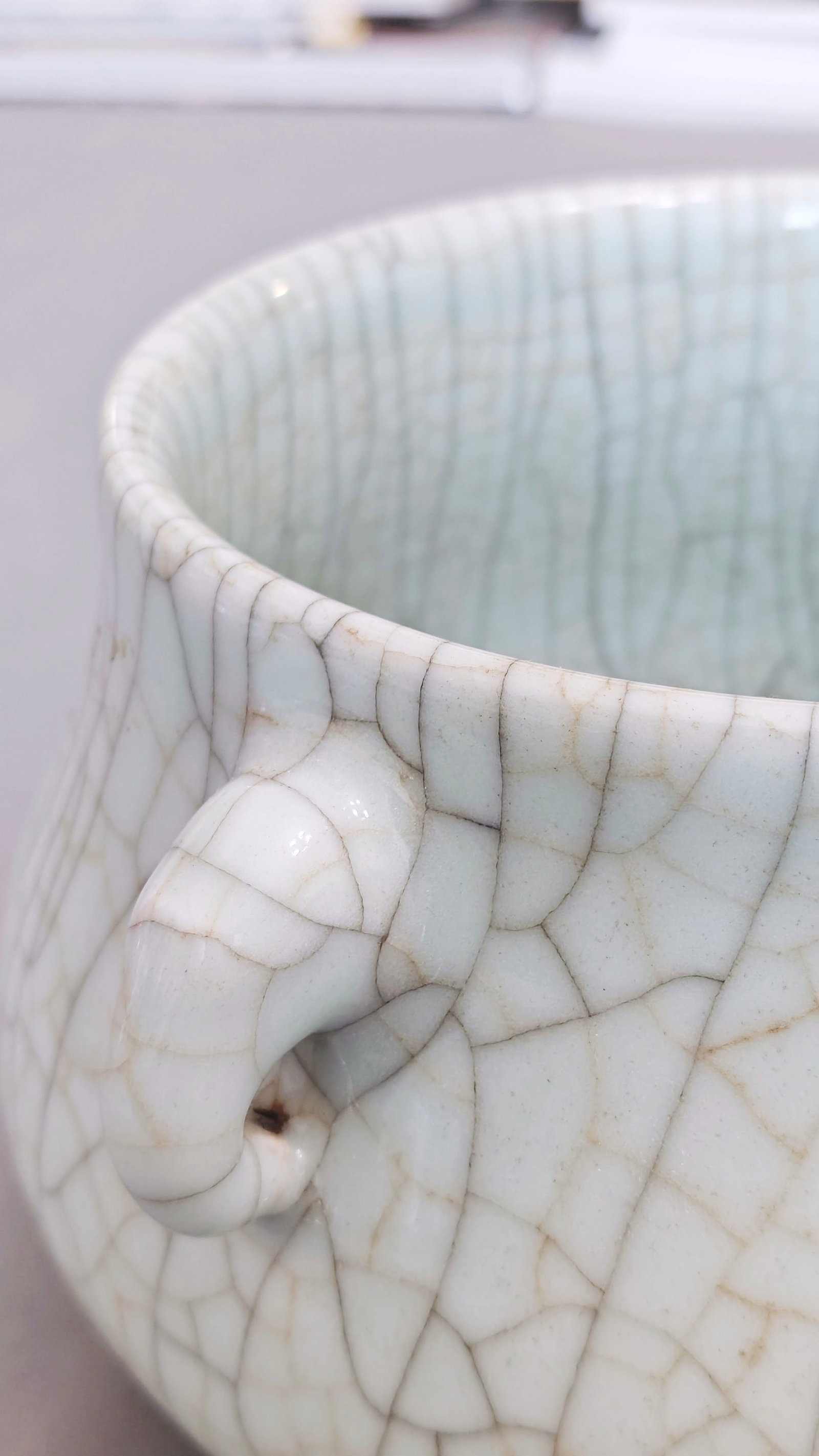 Chinese Crackle-Glazed Censer - 16