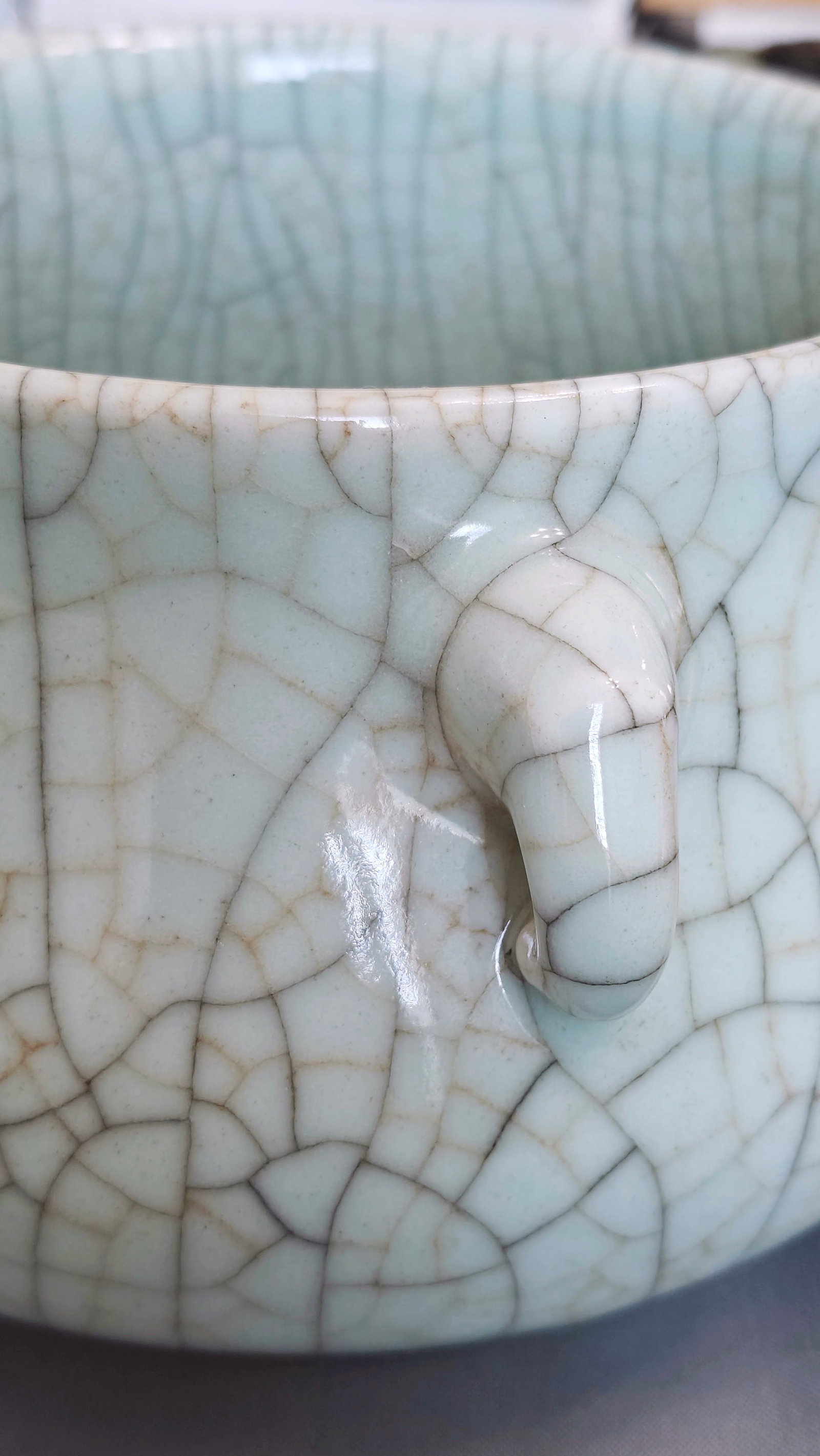 Chinese Crackle-Glazed Censer - 17