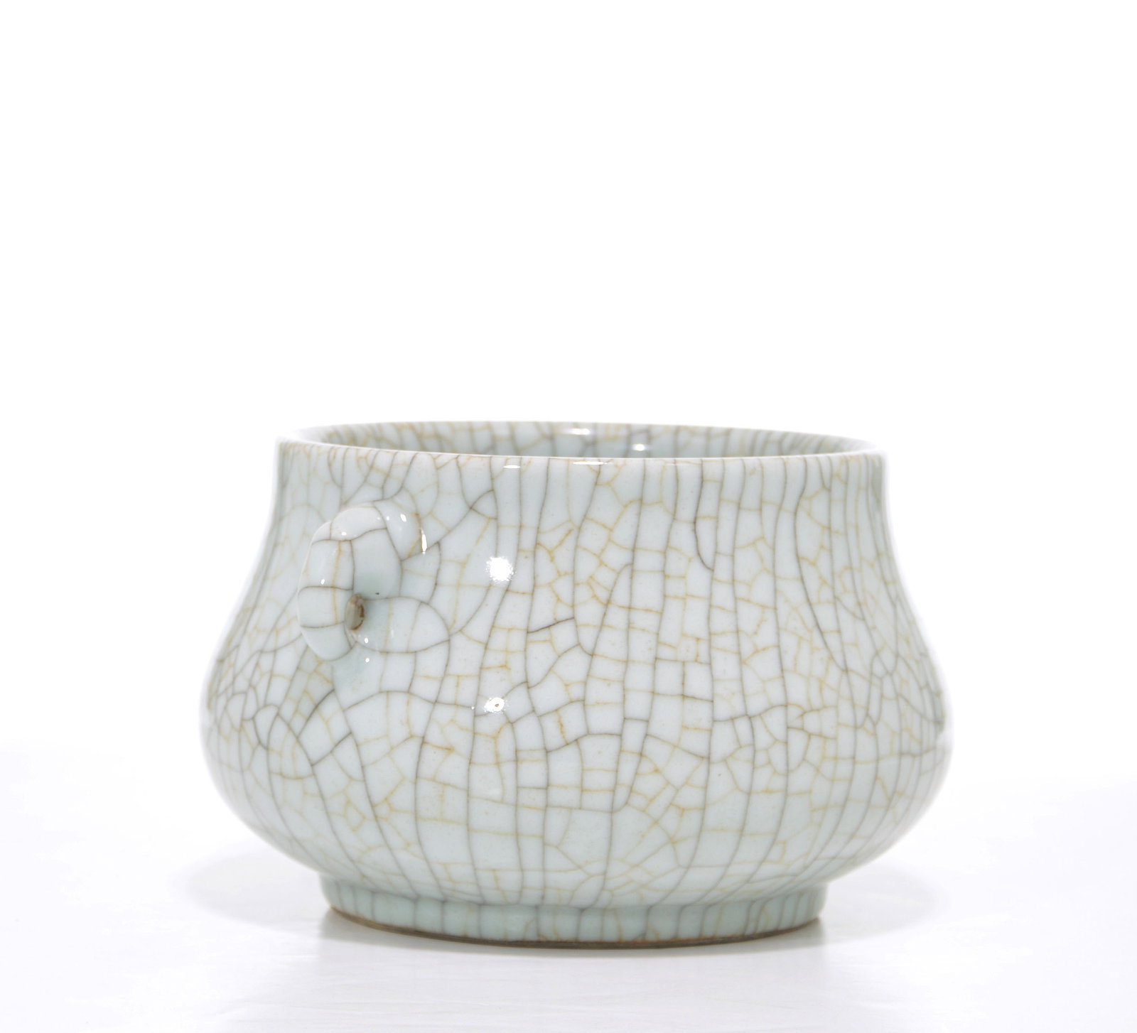 Chinese Crackle-Glazed Censer - 3