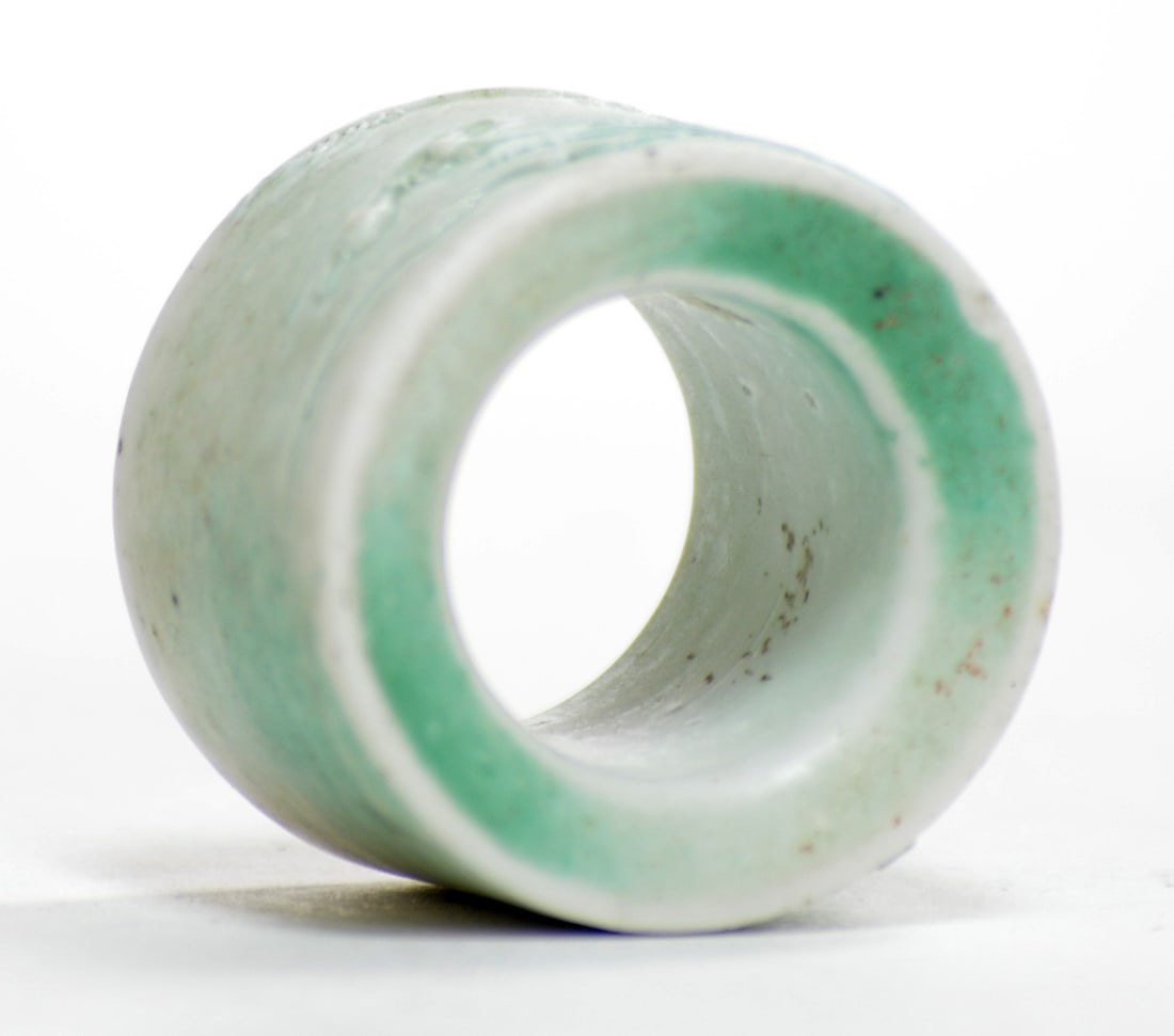 Chinese Ceramic Archer Ring - 4