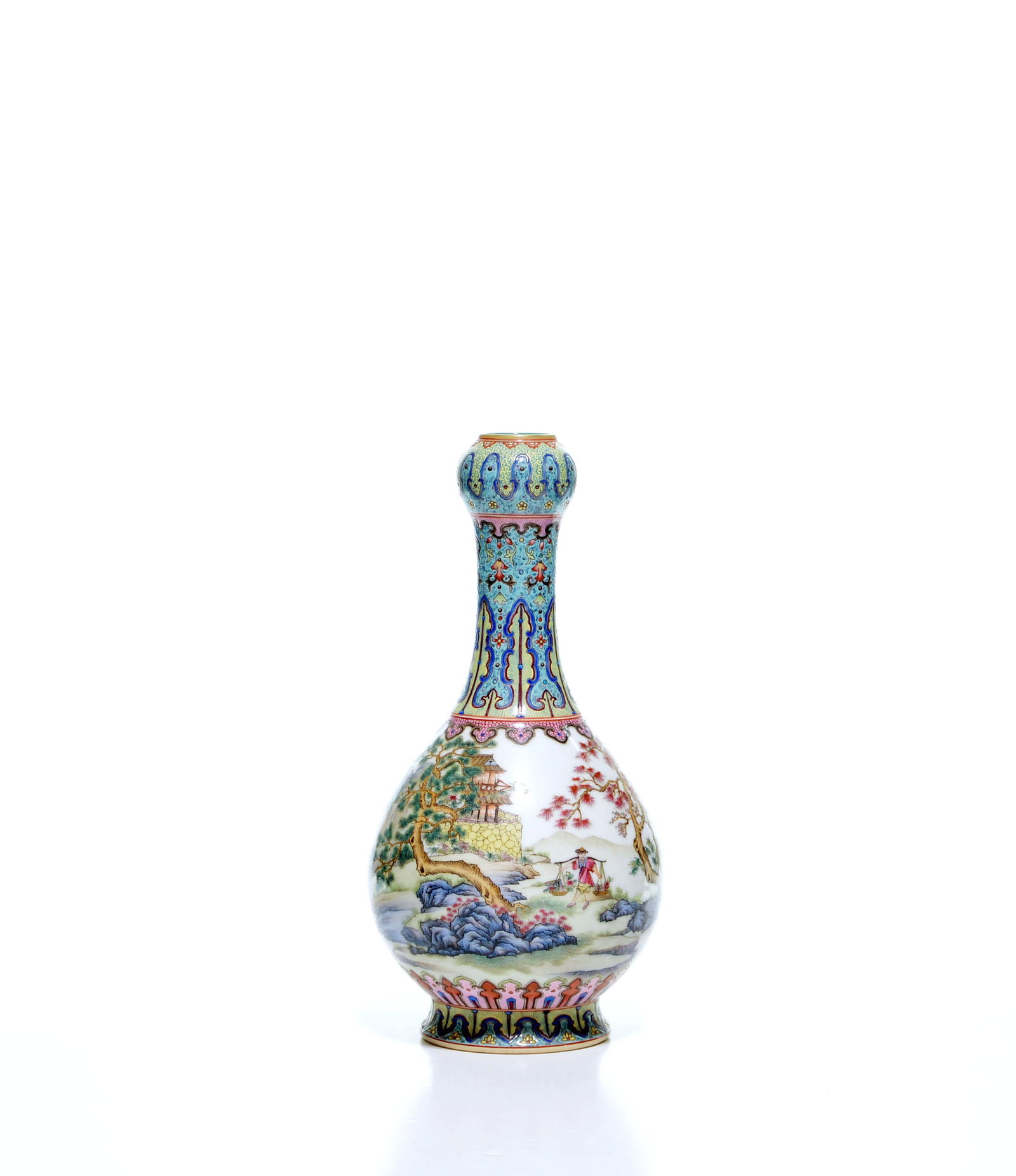 Chinese Enameled Porcelain Garlic-Head Vase (1 of 19)