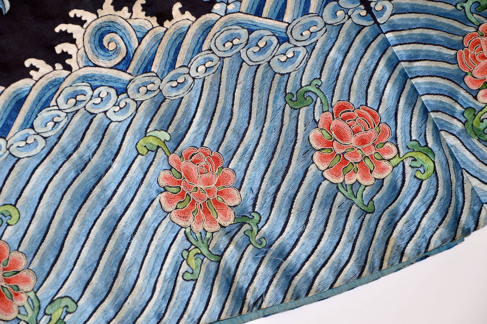 Chinese Embroidered Silk Robe - 14