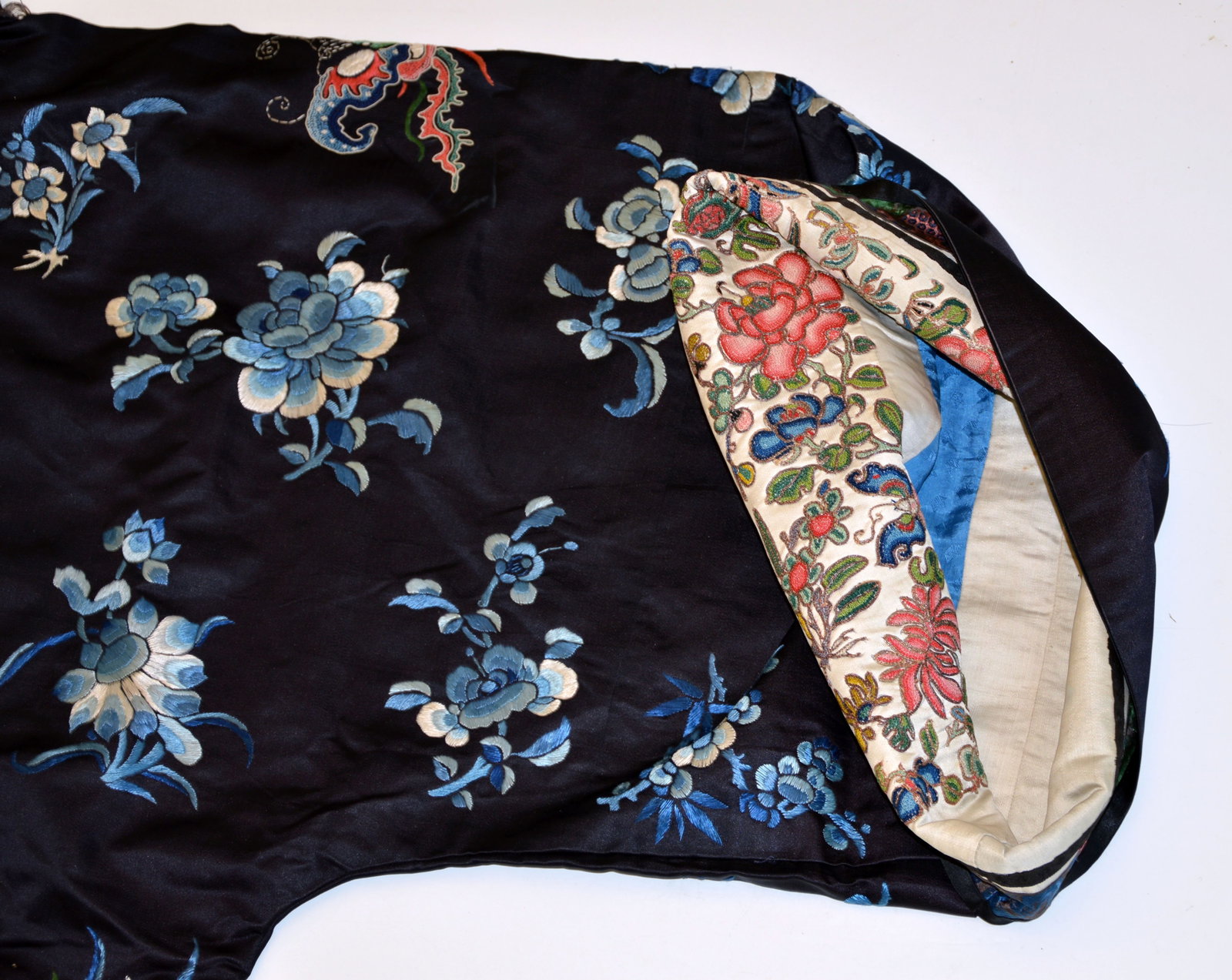 Chinese Embroidered Silk Robe - 19