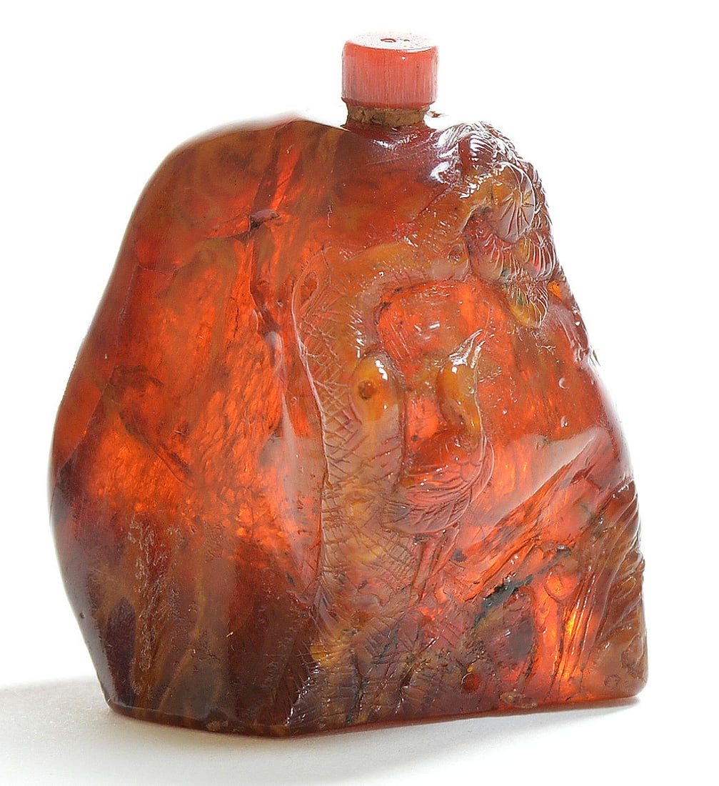 Chinese Amber Snuff Bottle - 2