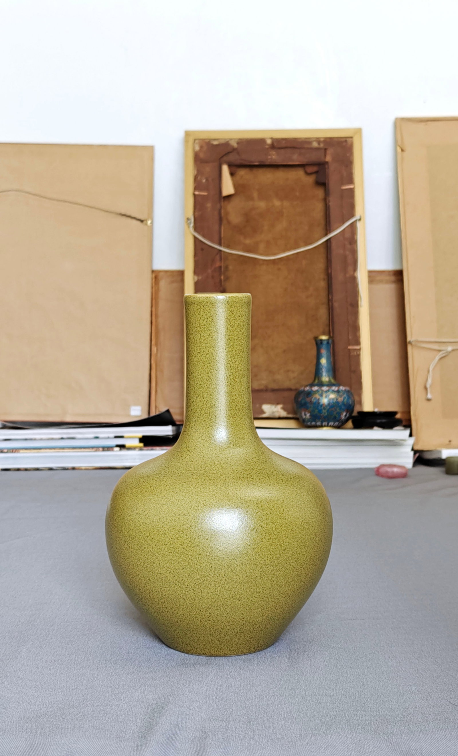Chinese Teadust-Glazed Bottle Vase - 8