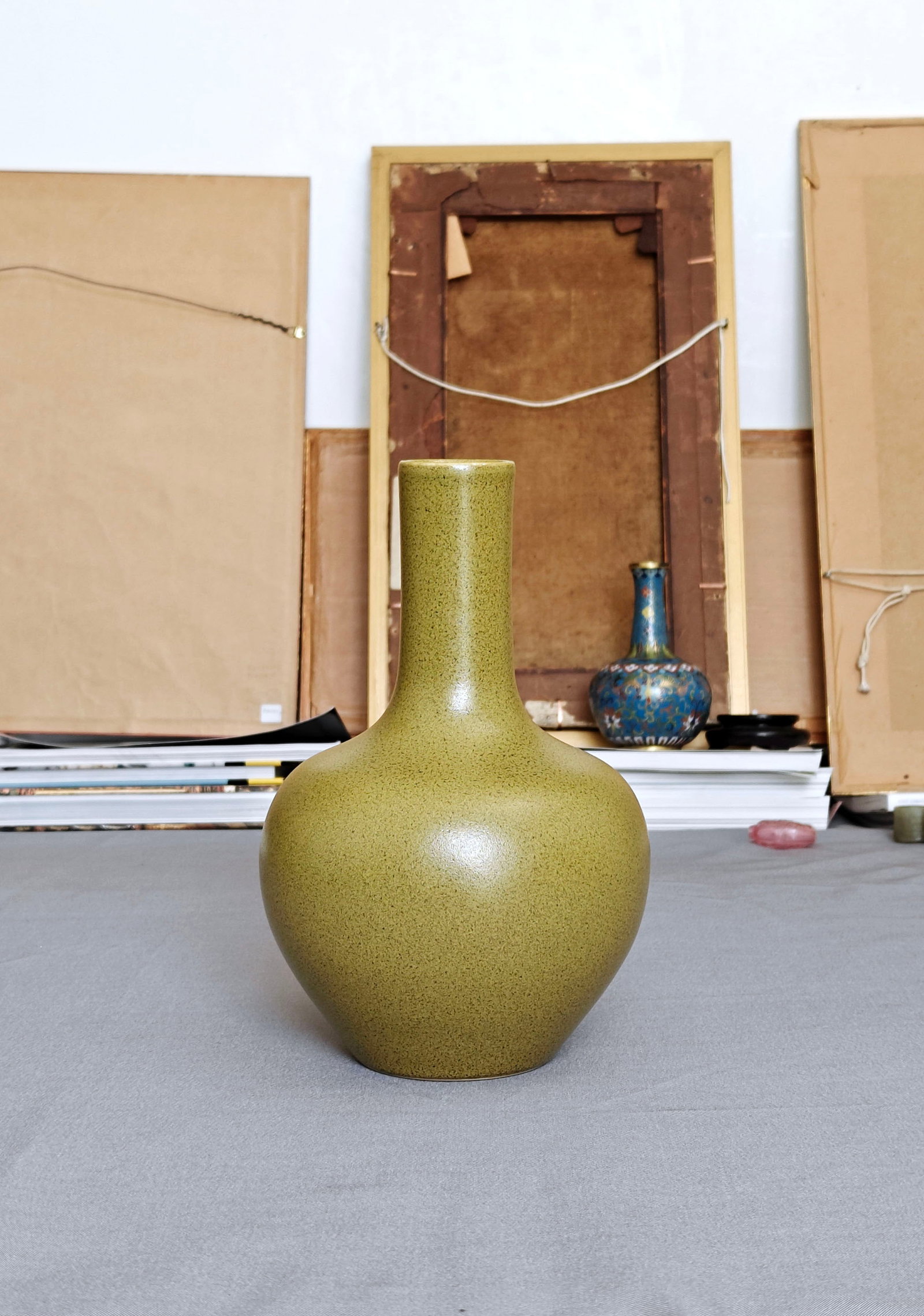 Chinese Teadust-Glazed Bottle Vase - 5
