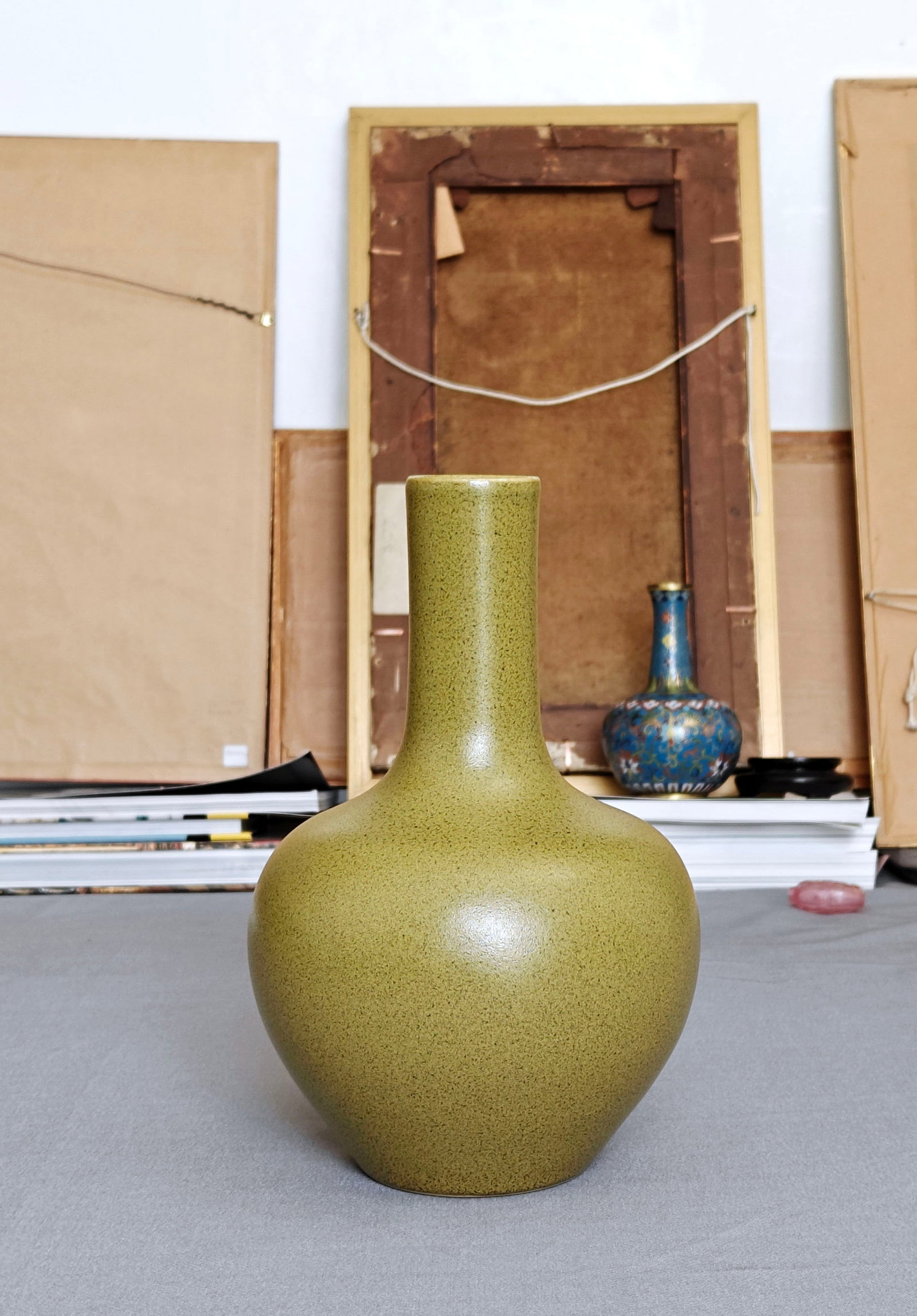 Chinese Teadust-Glazed Bottle Vase - 6
