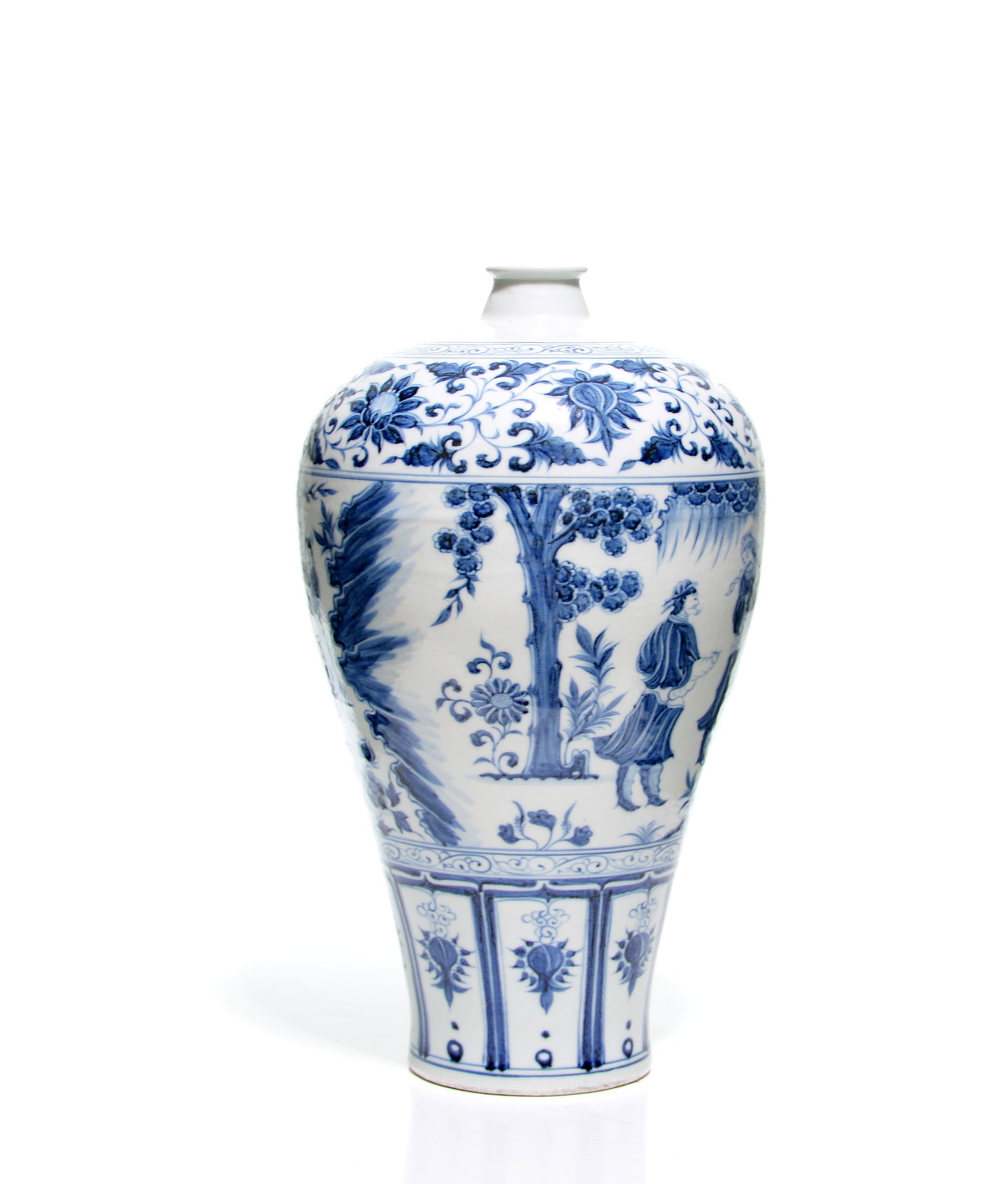Chinese Yuan Blue and White Figural Vase (1 of 19)