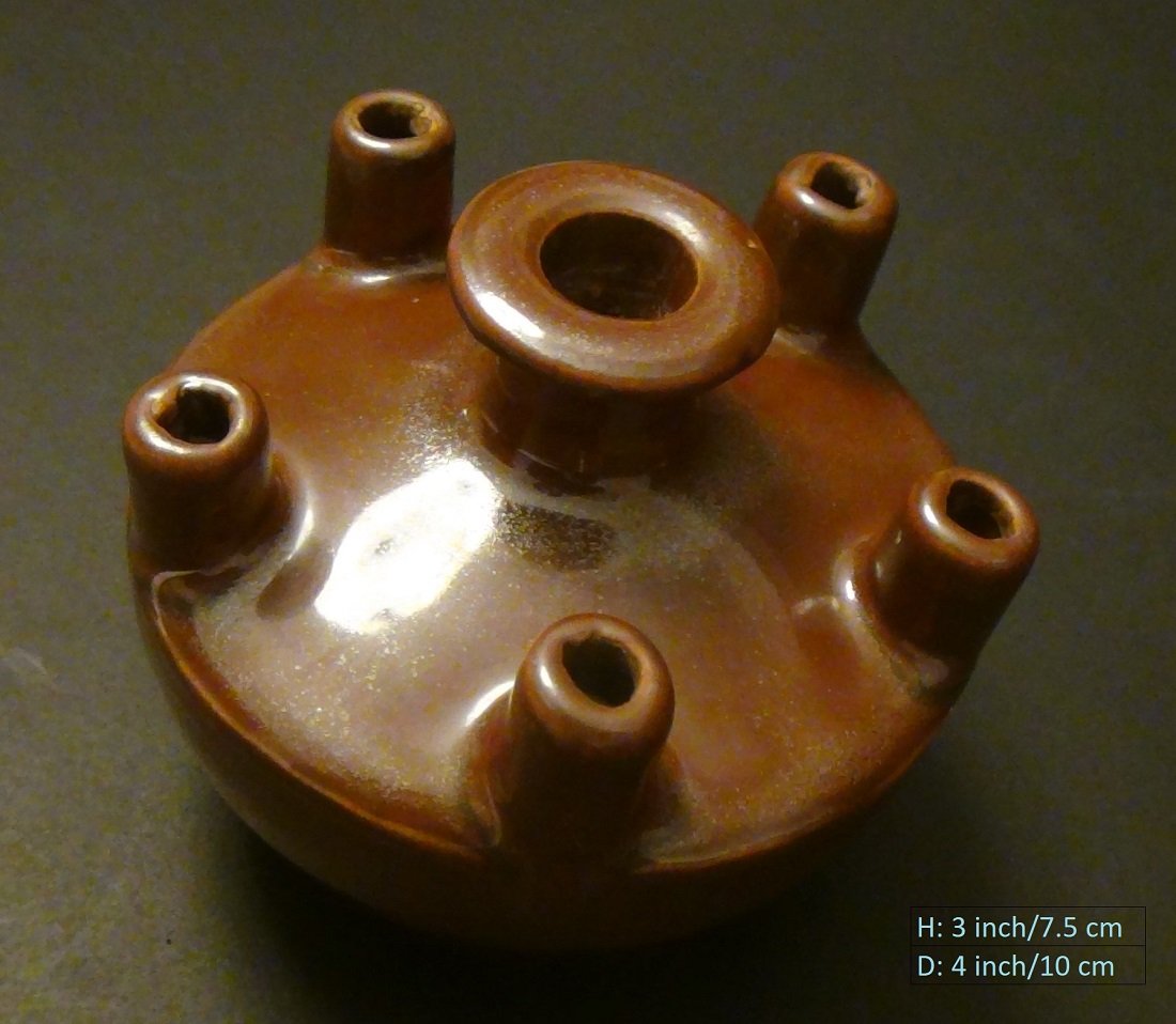 Rare Chinese Antique Ding Kiln Purple Glaz Six Pots (1 of 8)