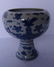 Chinese Vintage Whit Blue High-leg Bowl - 4