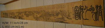 CHINESE ANTIQUE PRINTED PAINTING QING MING SHANG HE TU