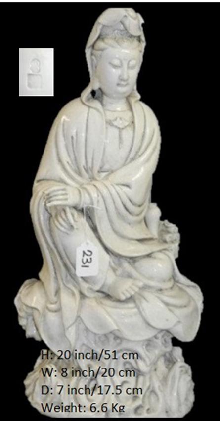 CHINESE BLANC DE CHINA DEHUA GUAN YIN HE CHAO ZONG: The auction house Chinese Antique 999 follows the rules below when providing descriptions of all items: 1.We do not use any subjective expressions to praise any item, no matter how good or how old the
