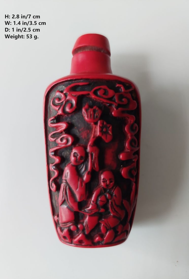 CHINESE ANTIQUE SNUFF  BOTTLE THREE SAGES (1 of 7)