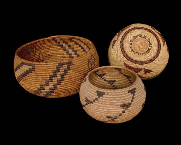 Three California Baskets, first quarter of the 20t