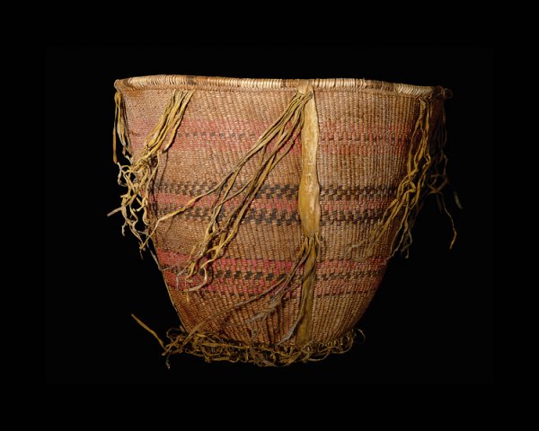 An Apache polychrome basket, last quarter of the 1