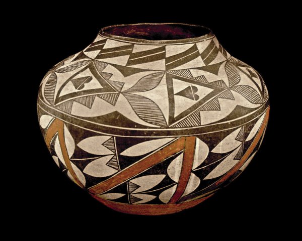 A large Acoma polychrome olla, first quarter of th