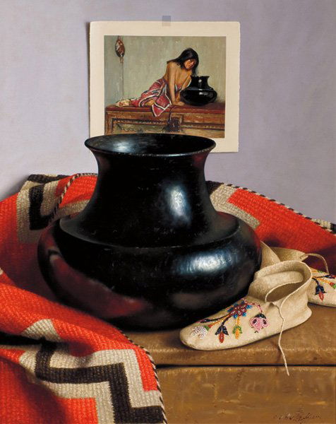 William Acheff b. 1947; Young Lady Blossom ; Oil;: William Acheff b. 1947; Young Lady Blossom; Oil; 20 x 16 inches; Signed lower right