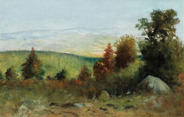 Joseph Henry Sharp 1859-1953; Study # 2, South Fo: Joseph Henry Sharp 1859-1953; Study # 2, South Fork Horido Canyon; Oil; 11 1/4 x 17 1/2 inches; Signed lower right