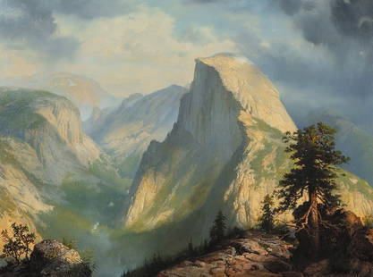 Michael McCarthy, "Evening at Half Dome": Oil on canvas, 18 x 24 inches (Shipping Dimensions: 29x34 inches)