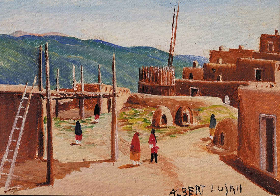 Albert Lujan, "Taos Pueblo" (1 of 2)