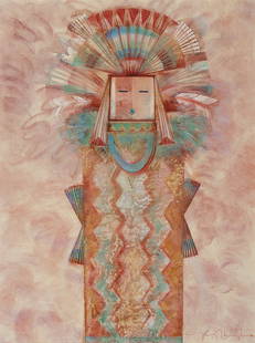 Tony Abeyta, "Navajo": Acrylic on board, 40 x 30 inches (Shipping Dimensions: 47x37 inches)