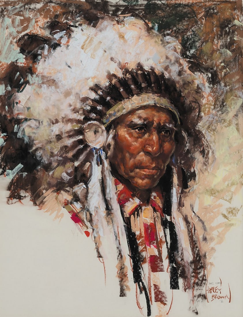 Harley Brown, "Chief Bull Plume" (1 of 2)