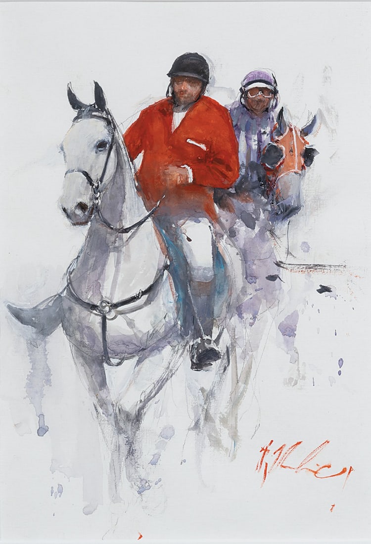 Joseph Zbukvic, "Australia Cup": Watercolor, 12 x 9 inches (Shipping Dimensions: 23x18 inches)